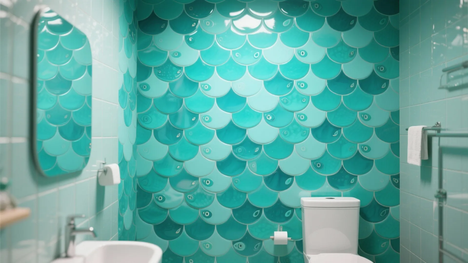 Colorful Fish Scale Pattern