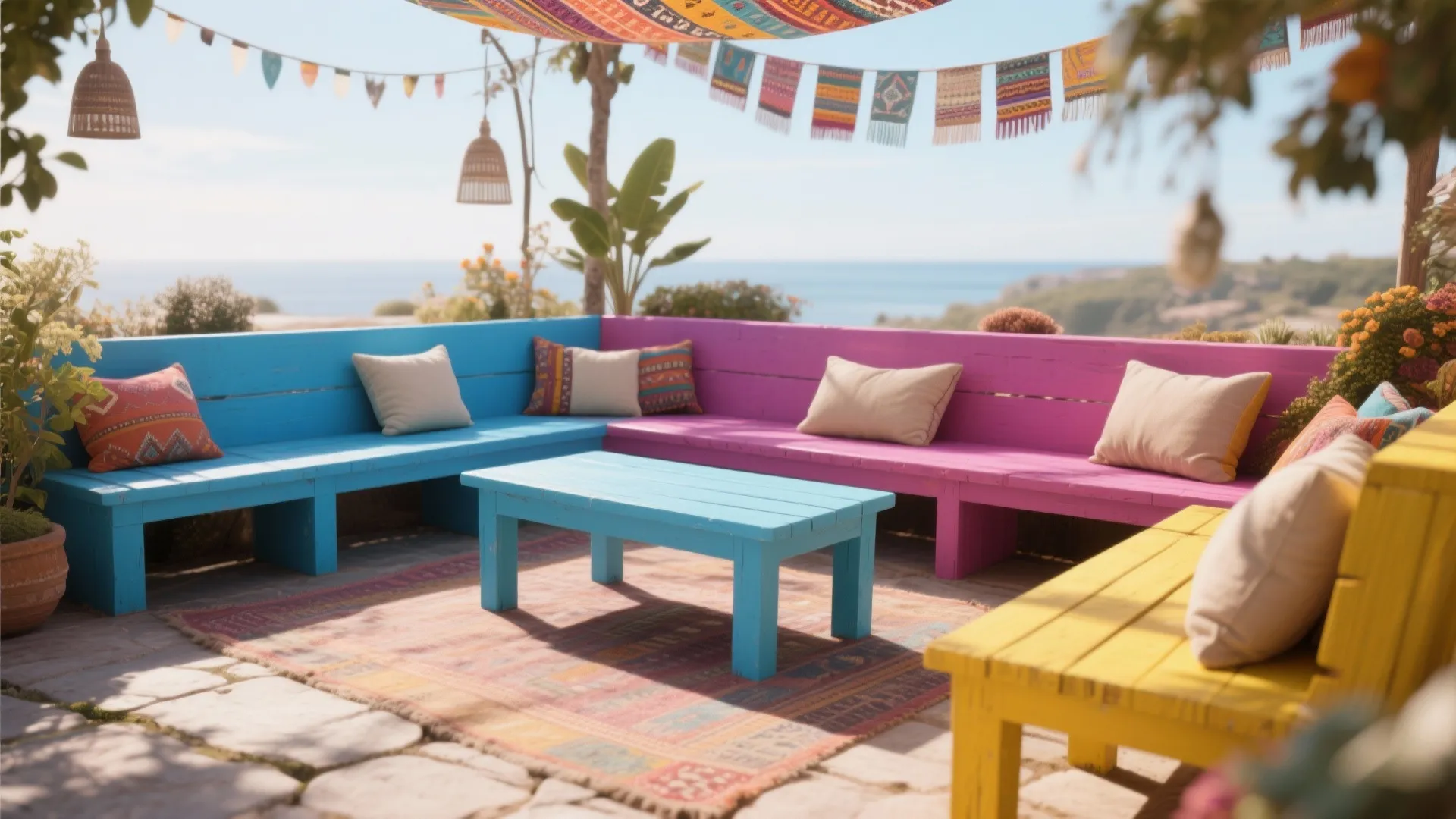 9. Color-Drenched Seating Area