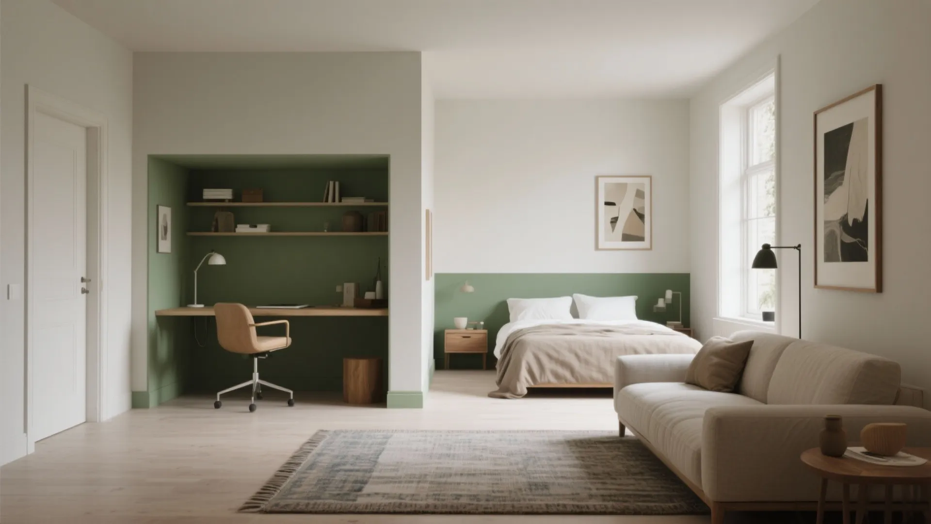 Zone a Small Room with Colour