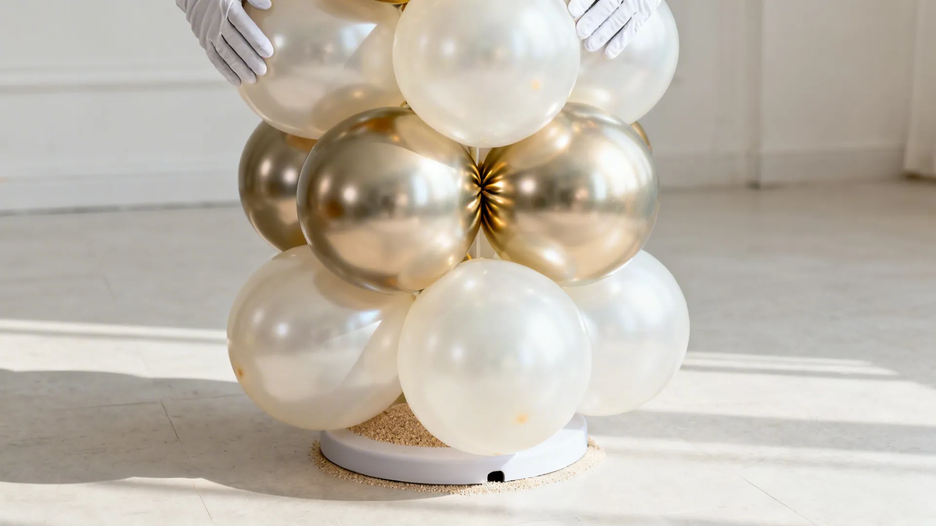 3) Balloon Columns Flanking a Dessert or Gift Table