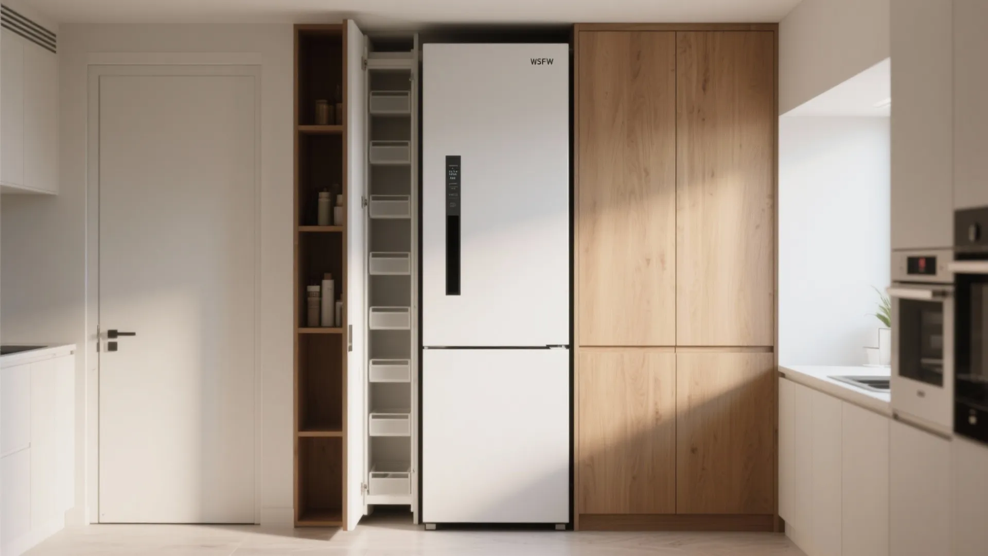 2. Column fridge with integrated pantry