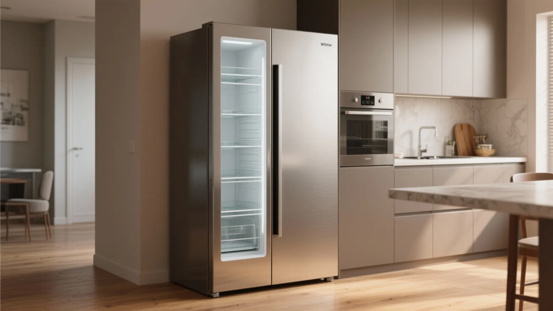 1. Go slim but tall: the column-style refrigerator