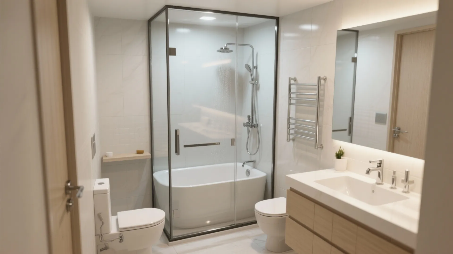 5. Combine Tub and Shower Space