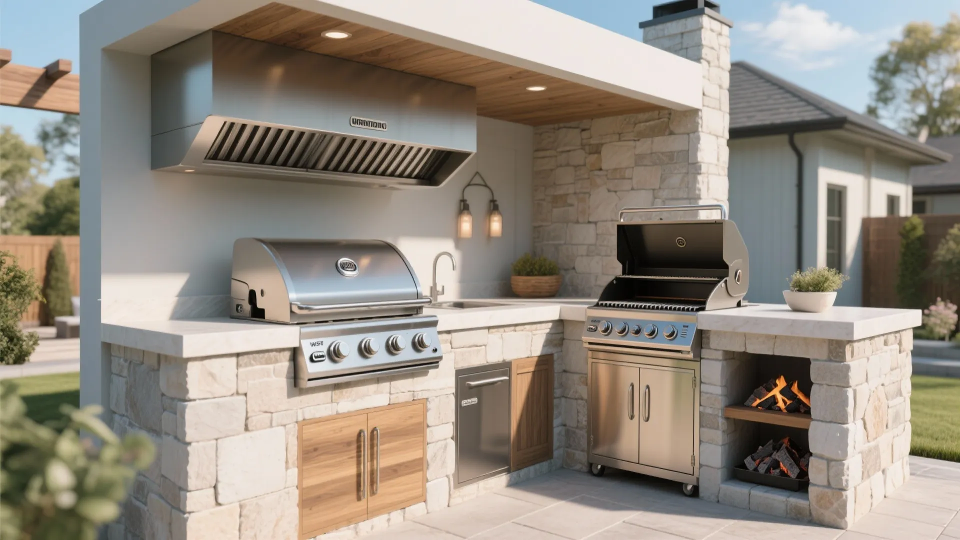 9. Combination Gas and Charcoal Grill