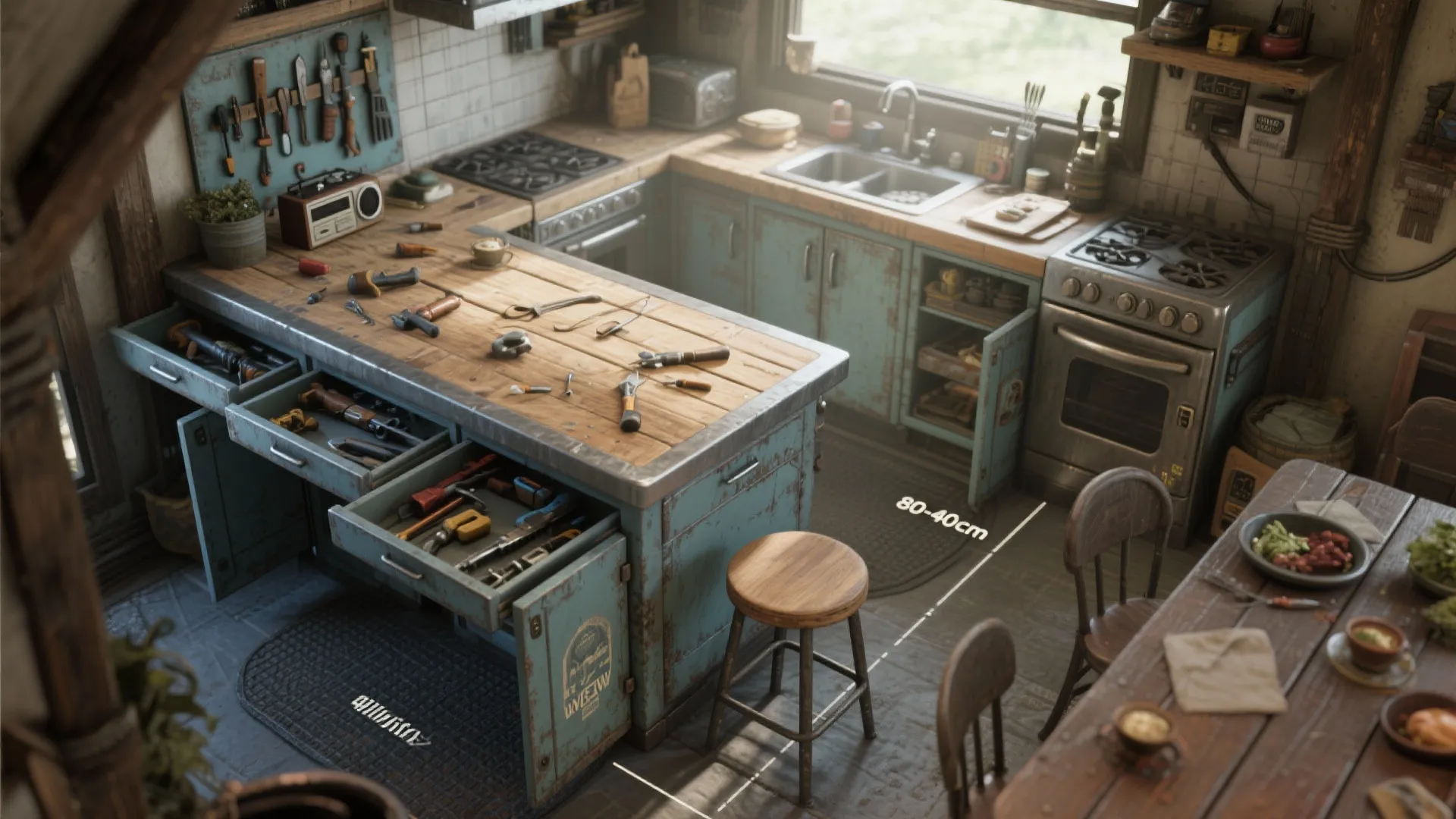 5. Commander’s Multi-Use Island with Hidden Storage