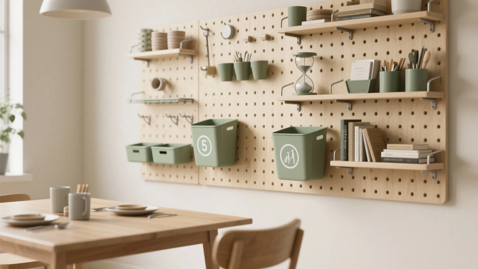 Vertical command wall for supplies