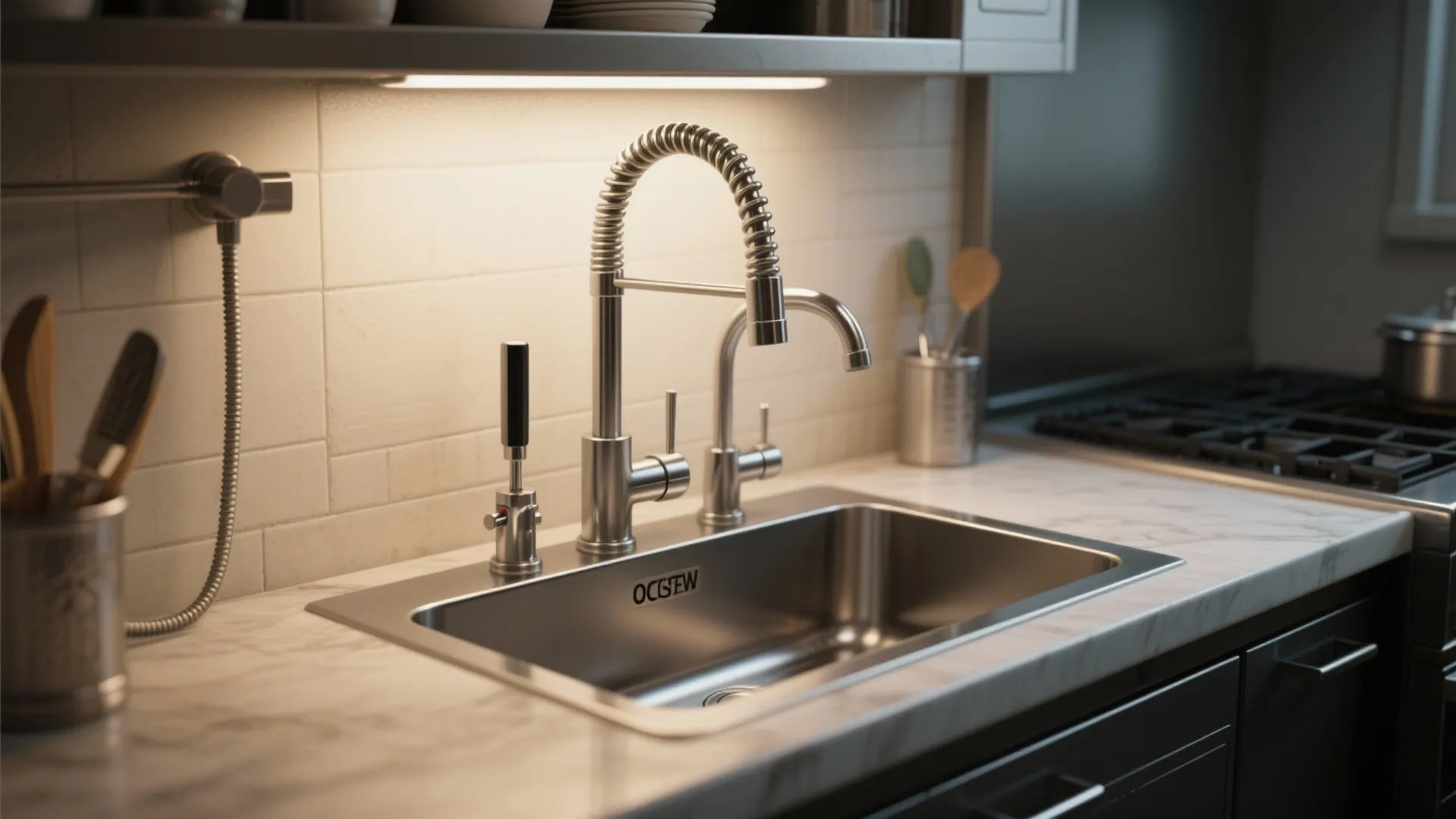 4. Commercial-Style Faucets for Tough Kitchens