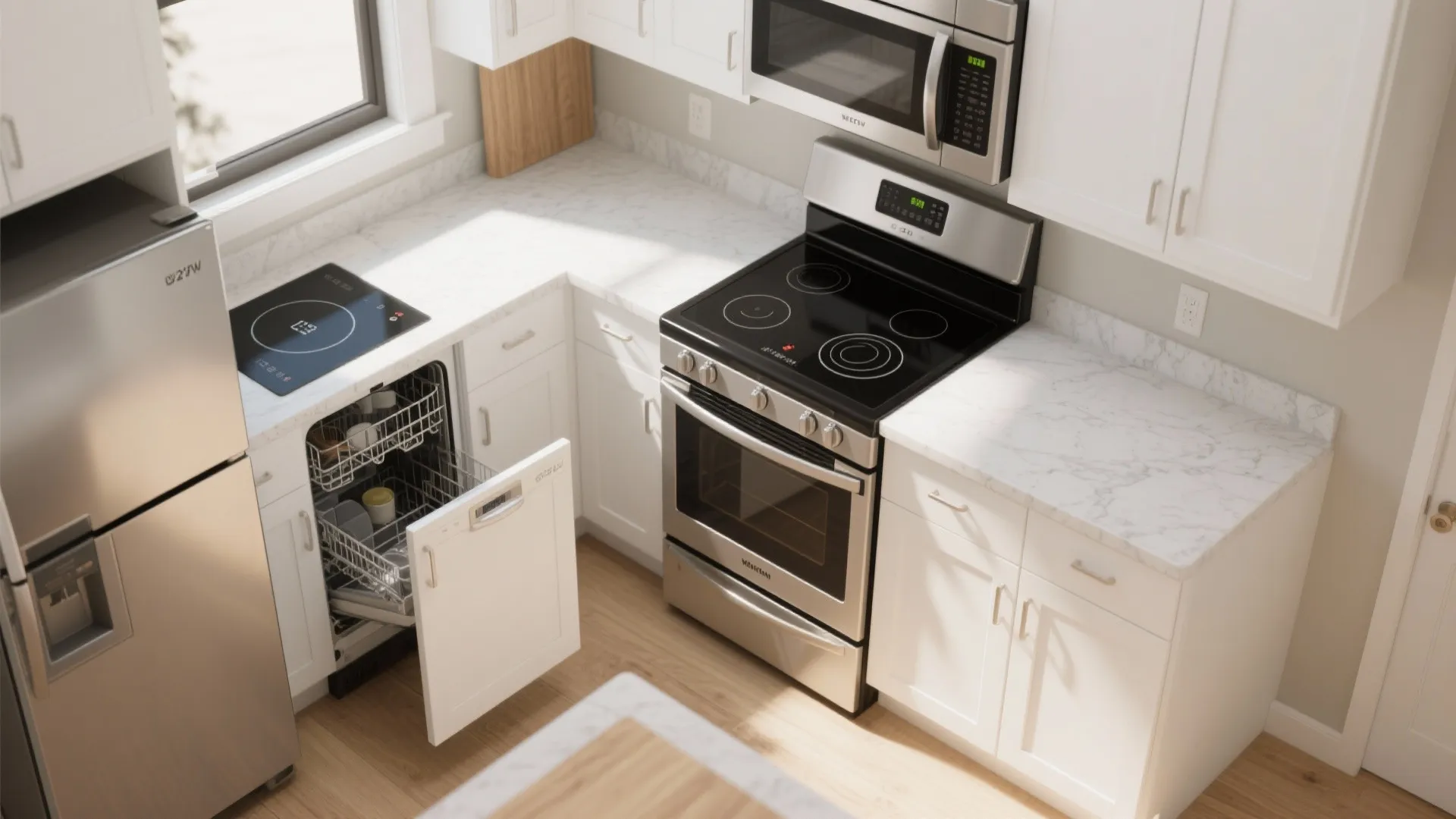 Compact appliance choices and a smarter prep triangle