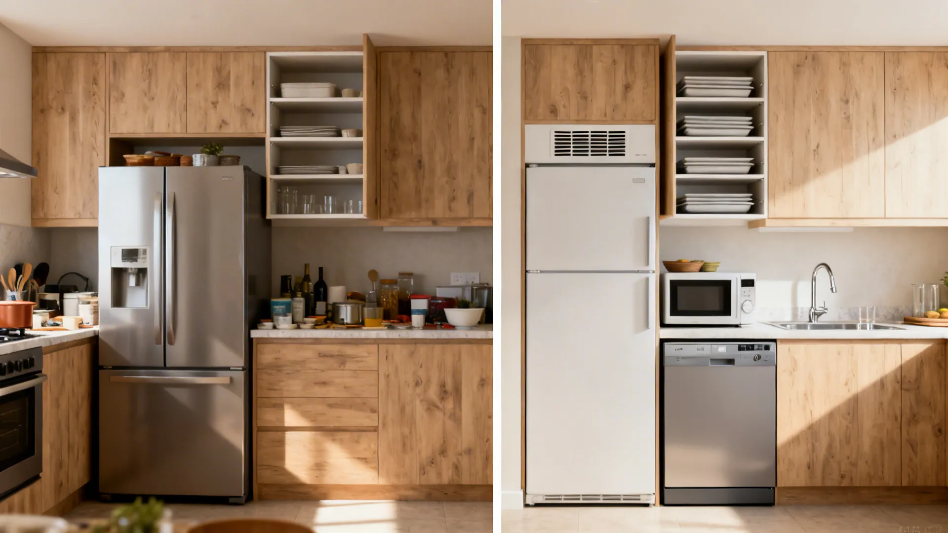 Compact appliance planning and vertical storage
