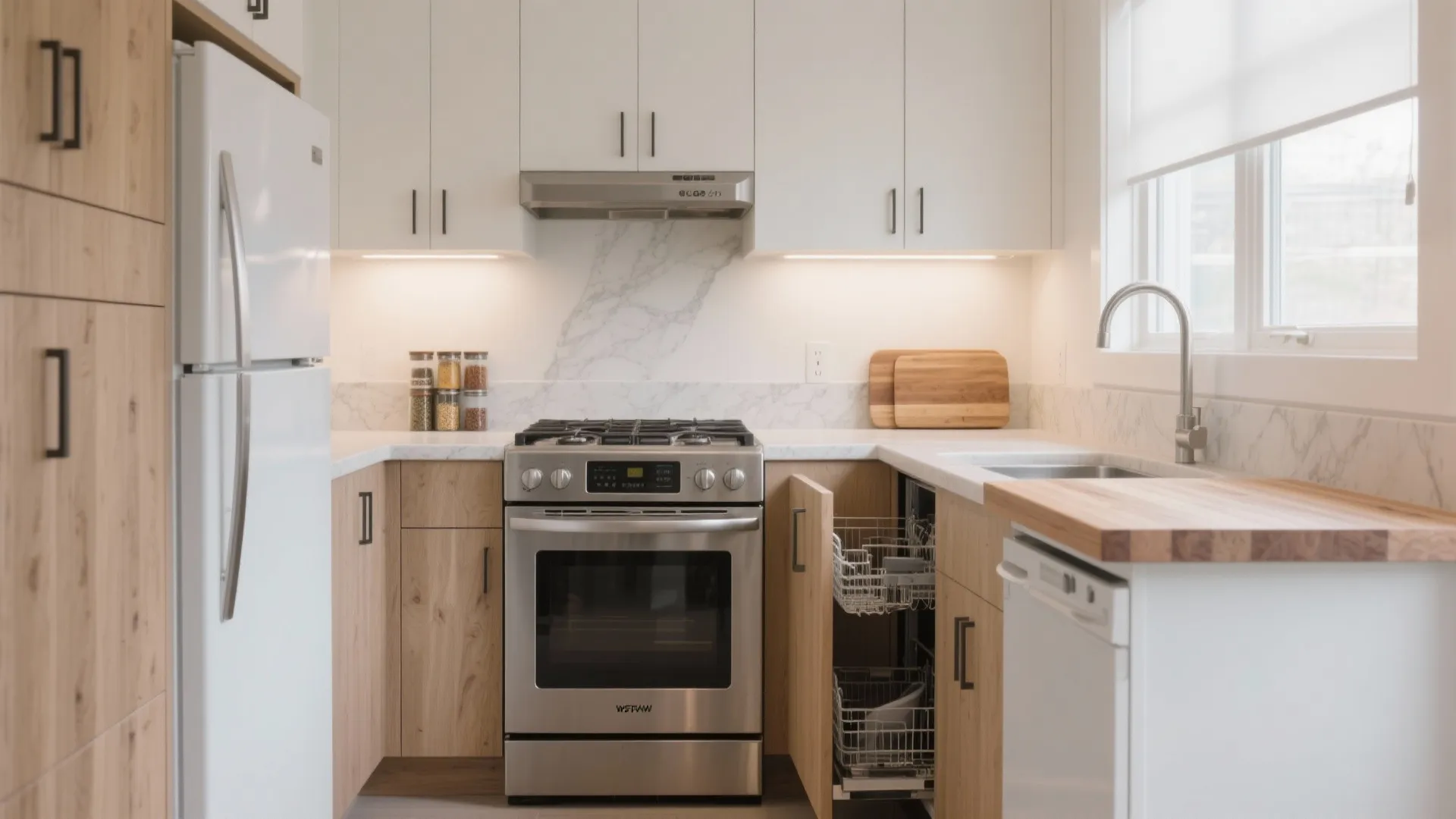 Compact Appliances and a Discreet Prep Station