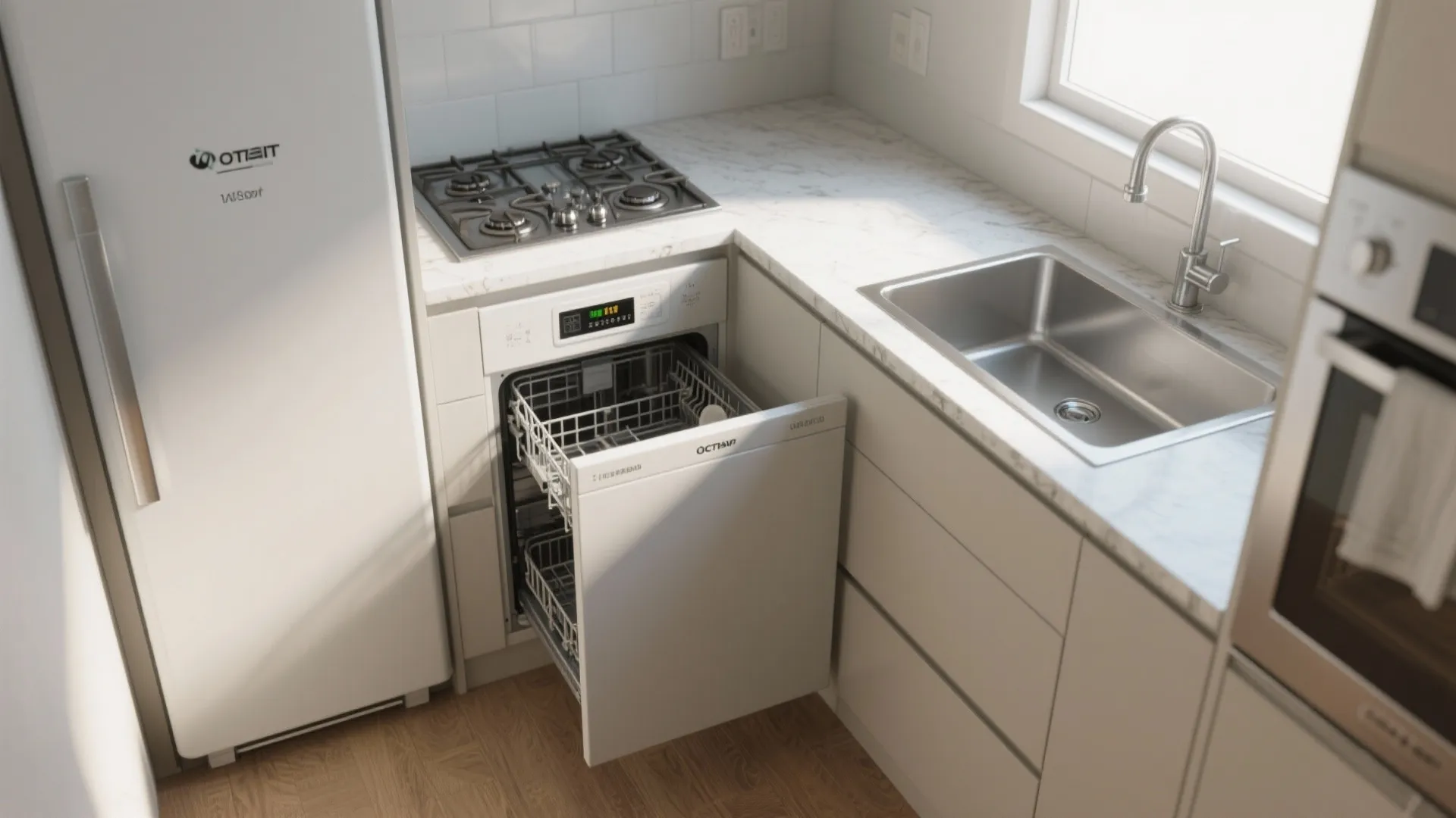 3. Pick compact appliances and arrange them for flow
