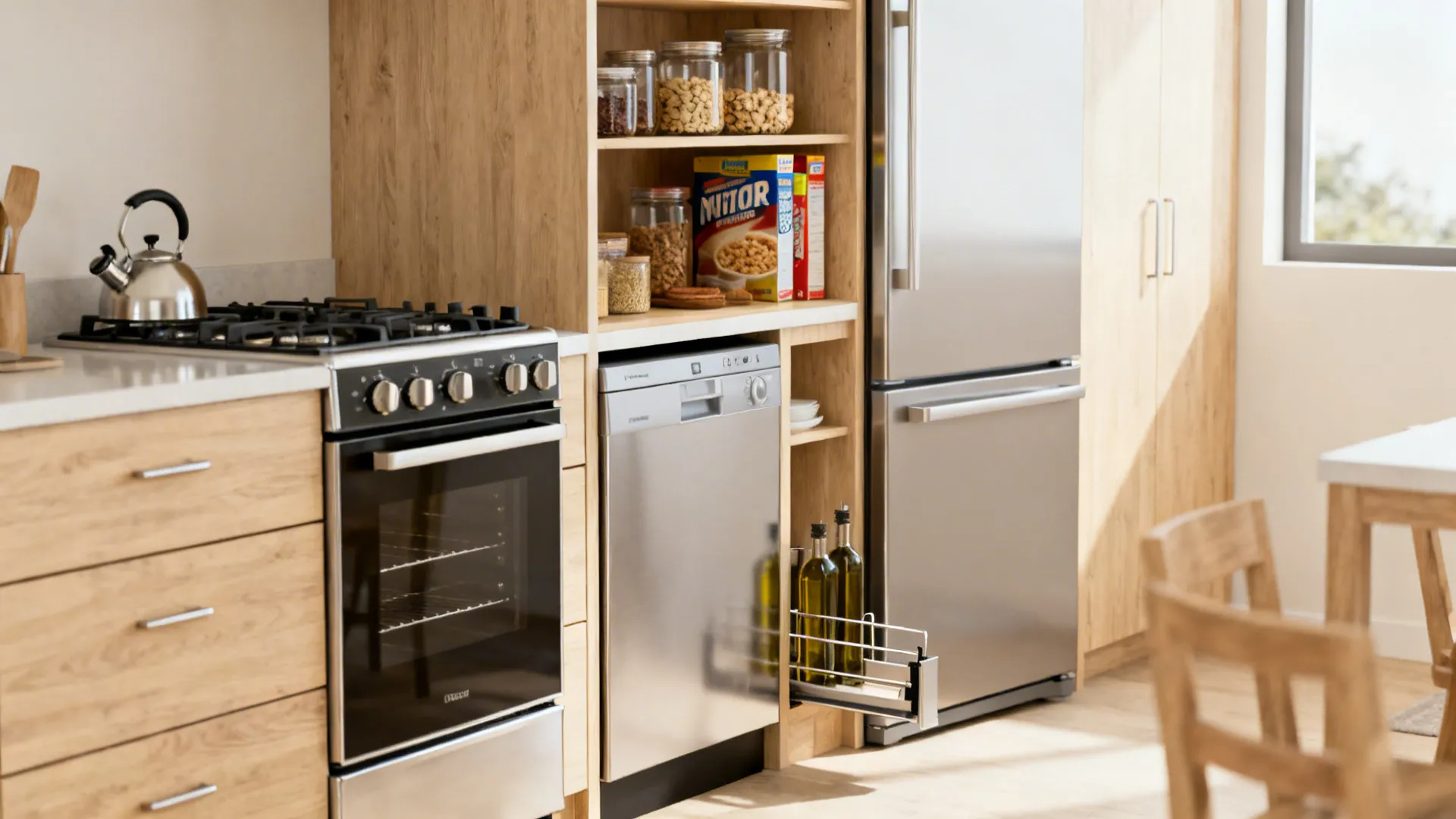 Compact Appliances and a Smart Pantry Wall