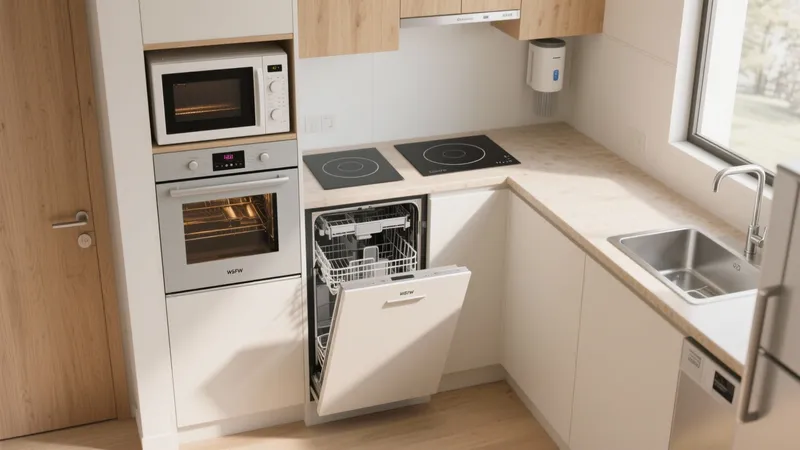 Compact Modern Kitchen with Smart Appliance Layout