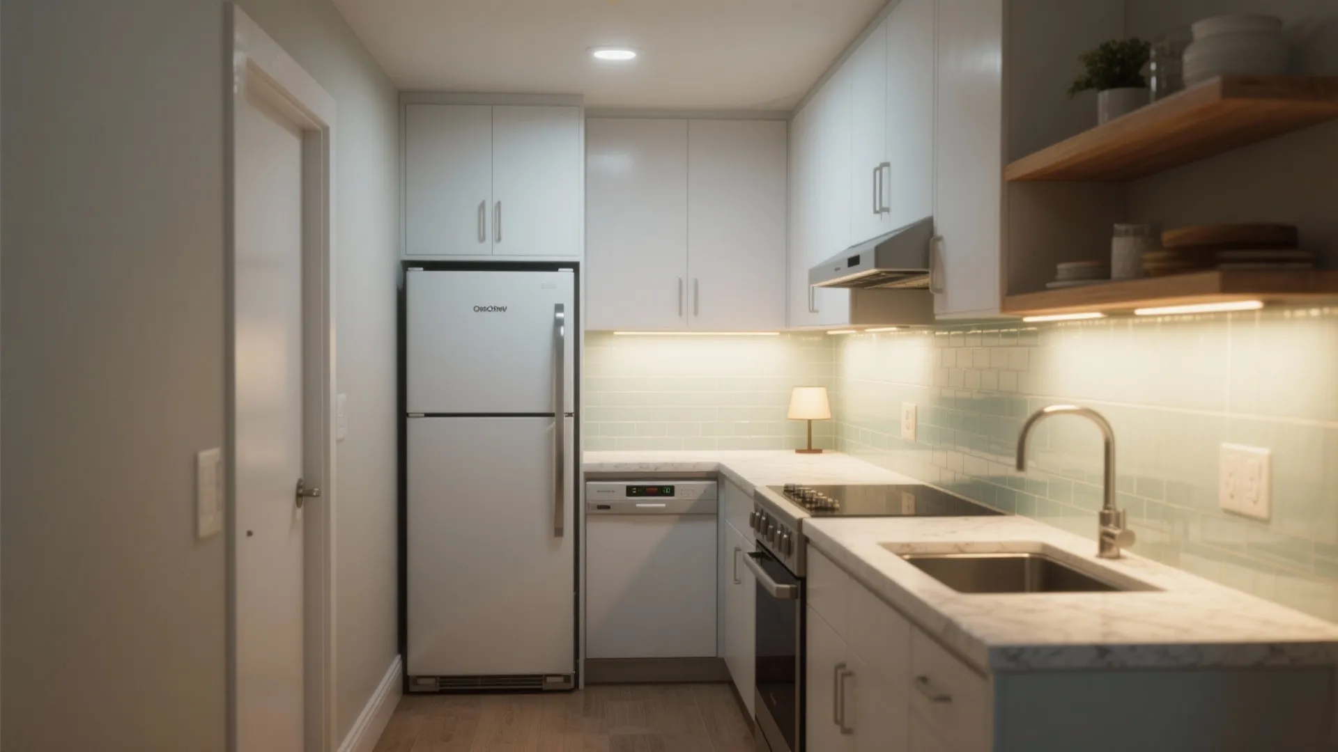 Compact Appliances and Layered Lighting