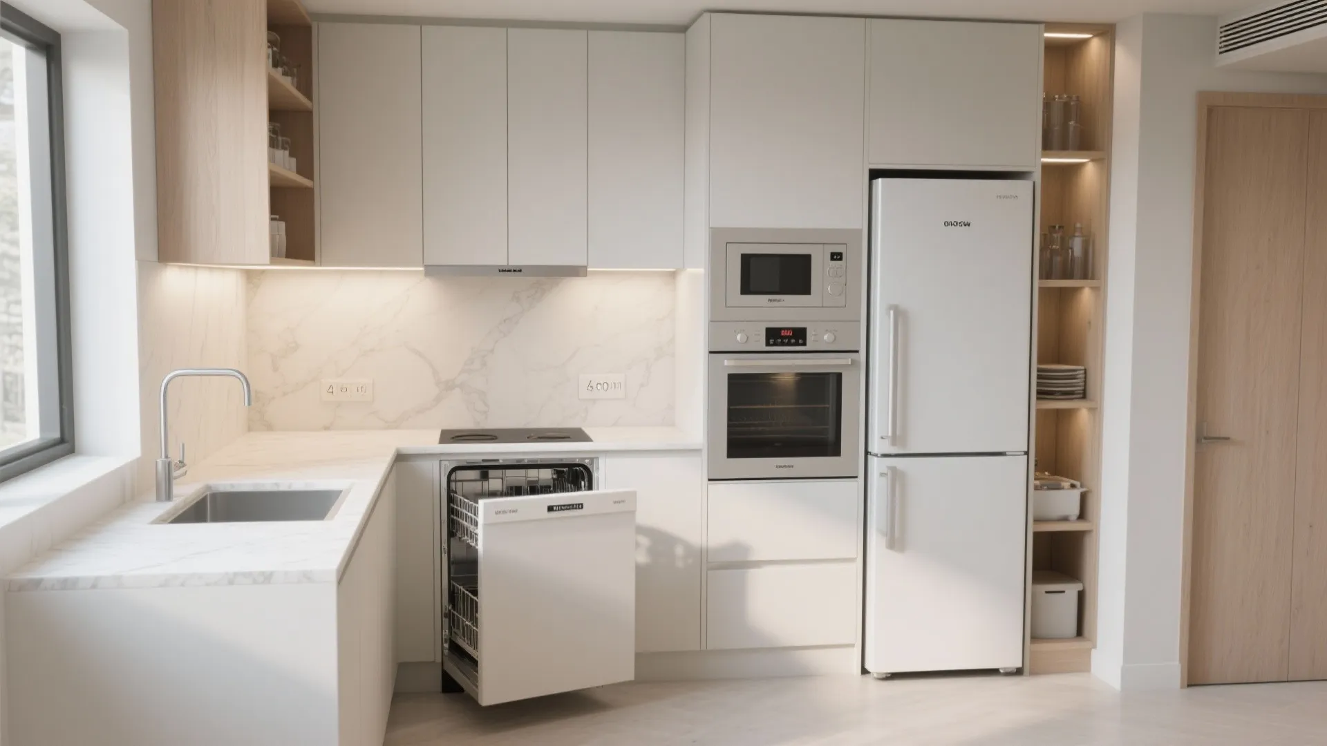 Compact Appliances and Vertical Storage