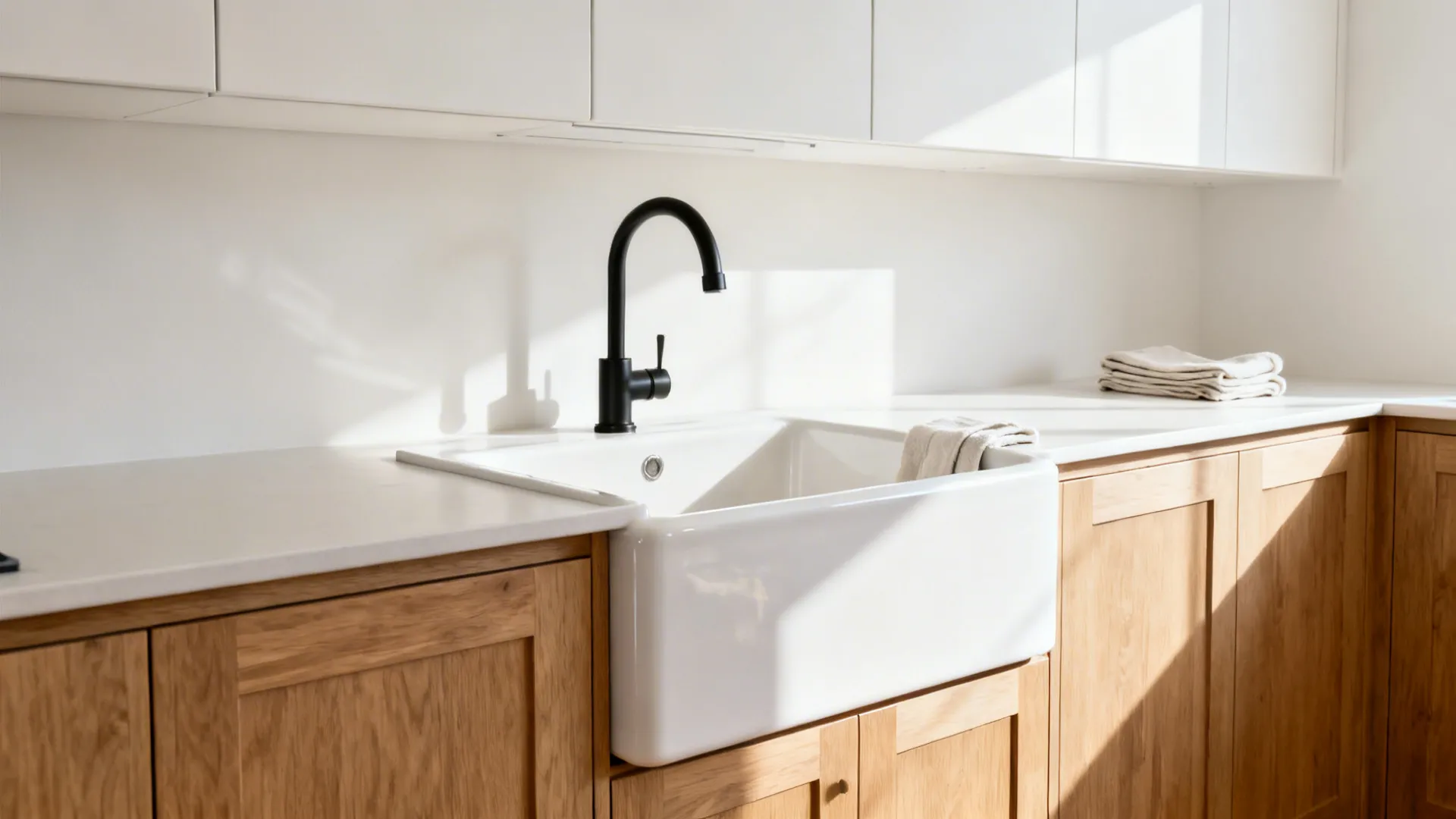 Apron-front (farmhouse) sinks in small kitchens