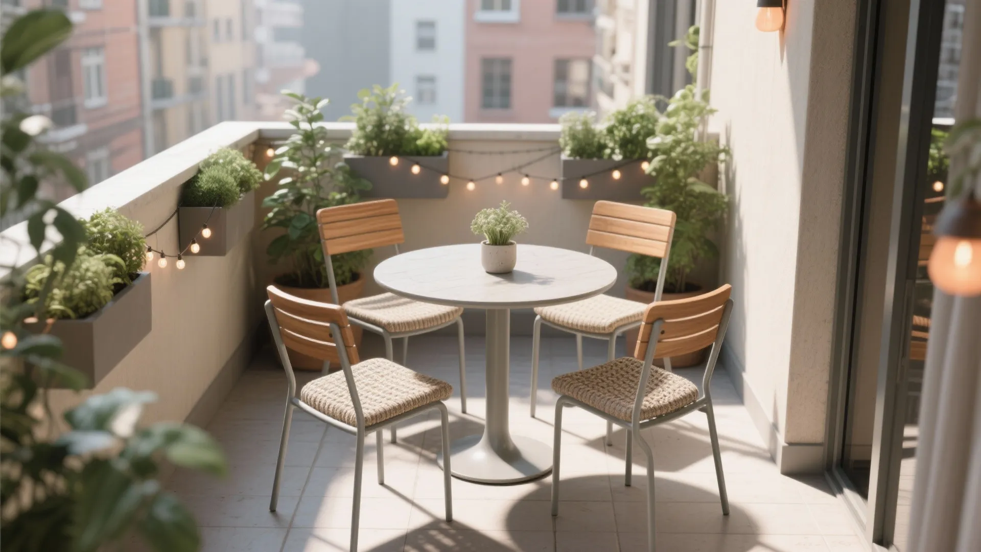 Small Outdoor Dining Table for 4: Style Meets Function: 1 Minute to a Stylish & Functional Patio Setup