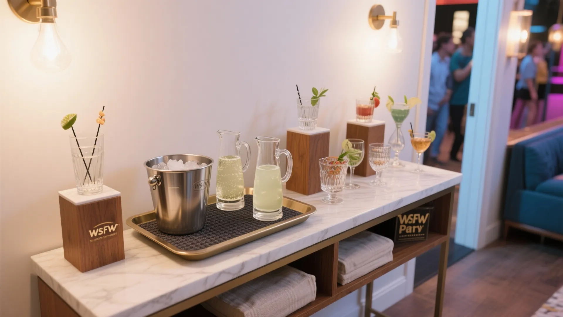 Compact bar + serve smart so the party runs itself