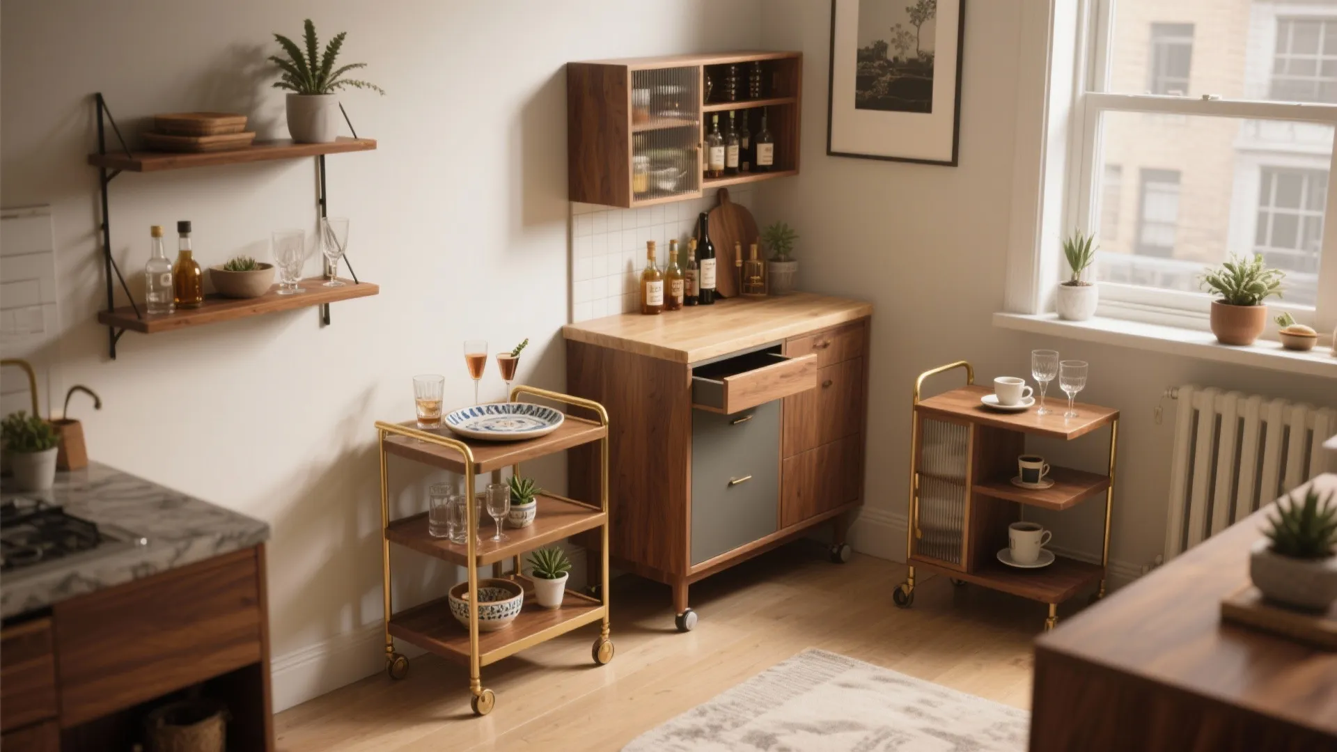 Bar Cart Ideas for Small Spaces — 5 Stylish Picks