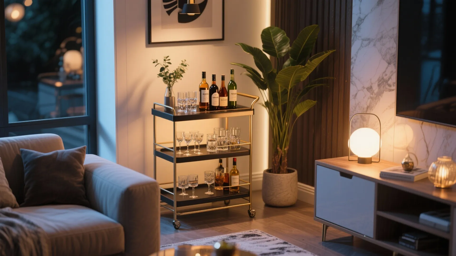 8. Compact Bar Setup