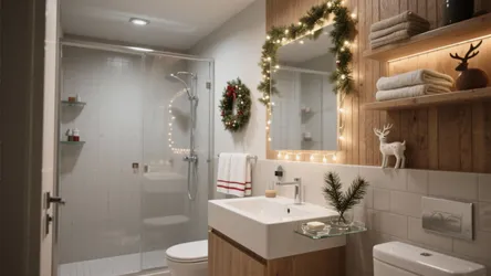 10 Christmas Decoration Bathroom Set Ideas