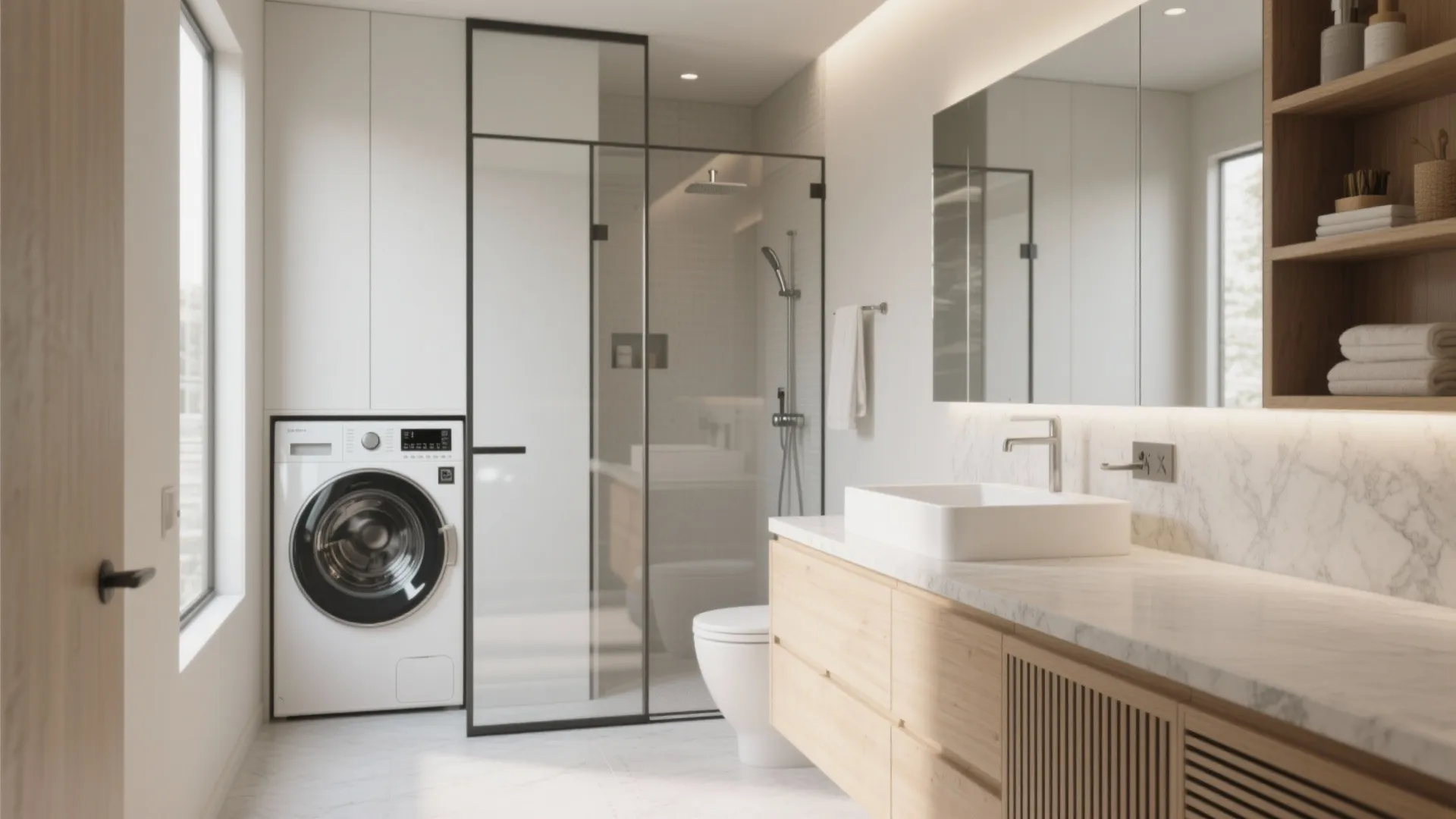 5 smart bathroom design with washing machine ideas: Practical, cozy, and space-savvy ways to fit a washer in a small bathroom