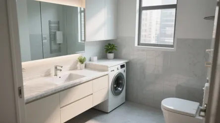 5 smart ideas for a small bathroom with washing machine