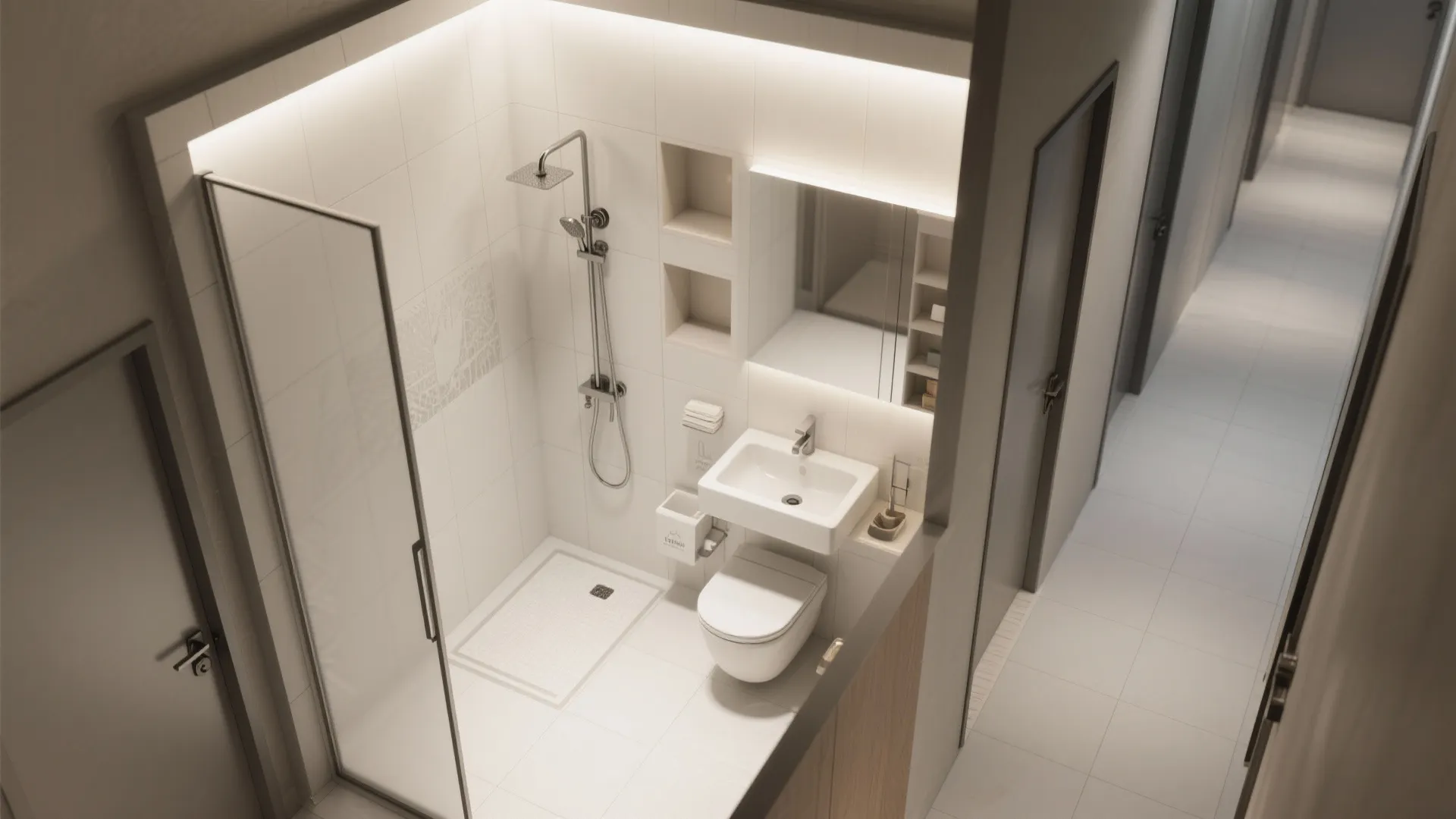 4. Smart circulation and compact bathrooms