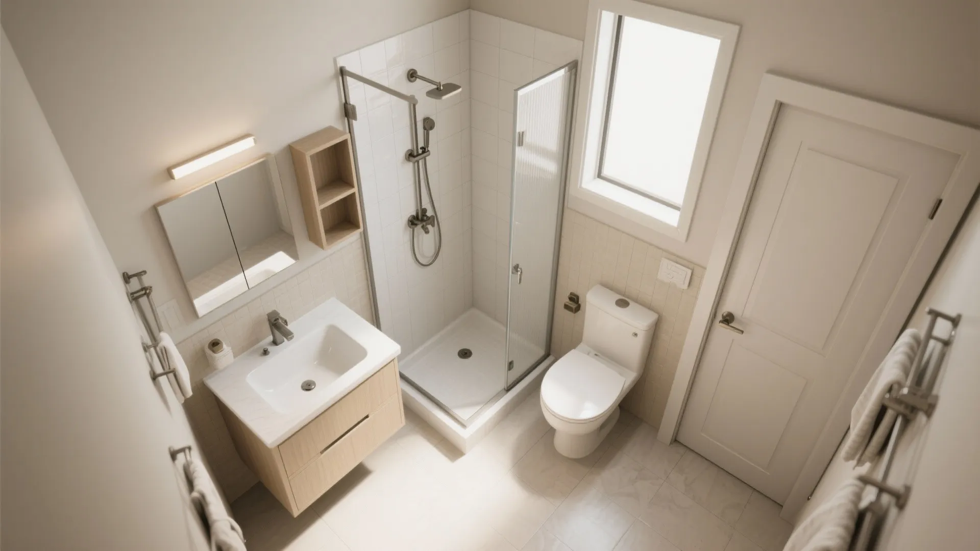 4. Bathroom layouts that save space without feeling tight