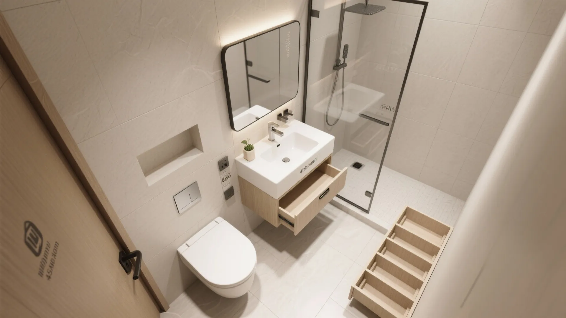 Compact Vanities With Hidden Storage