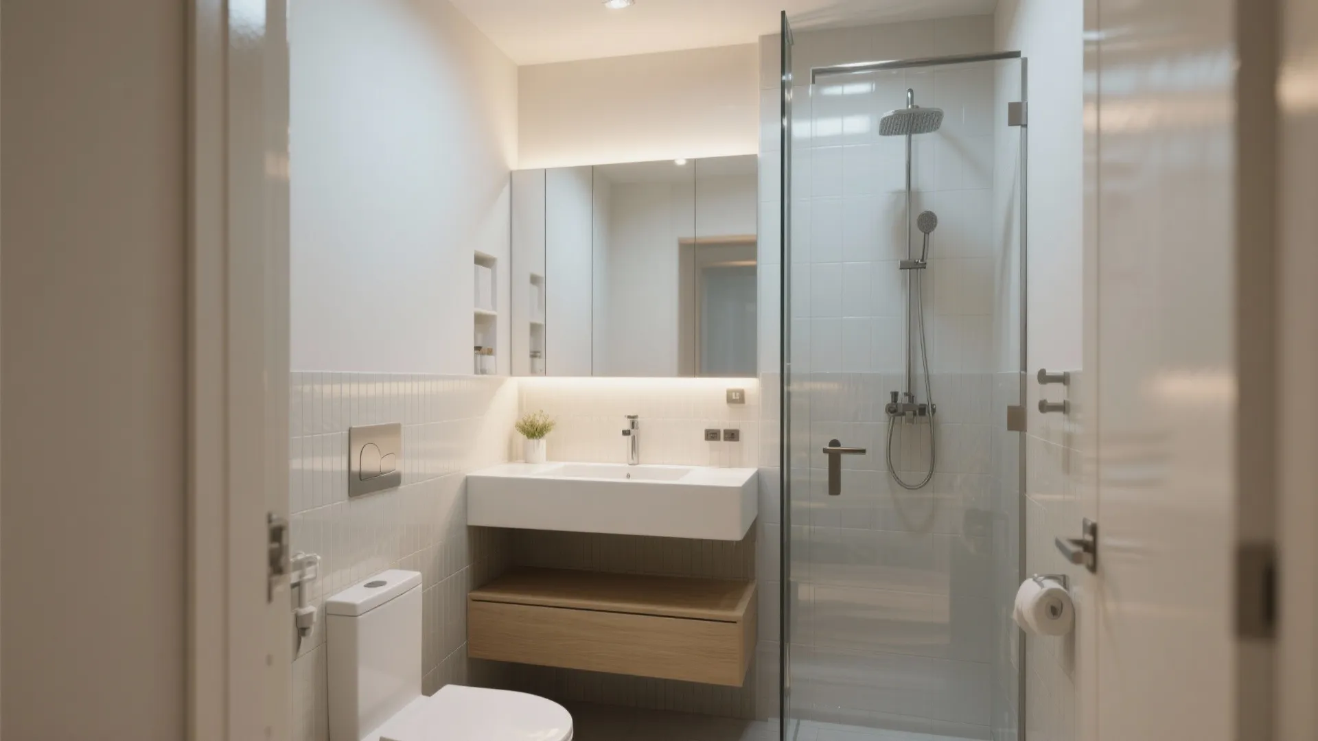 9. Compact bathroom design