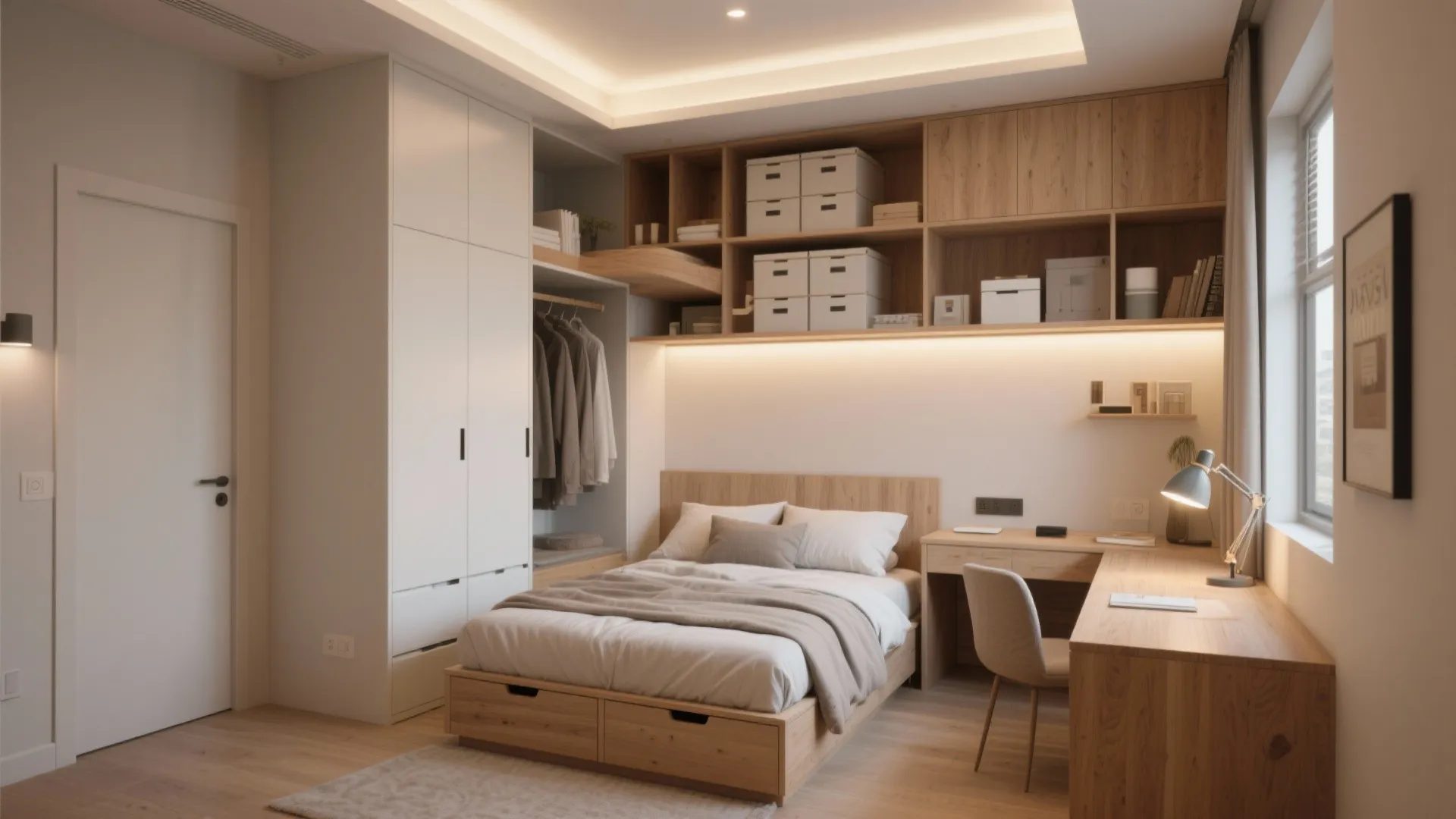Design compact but clever bedrooms