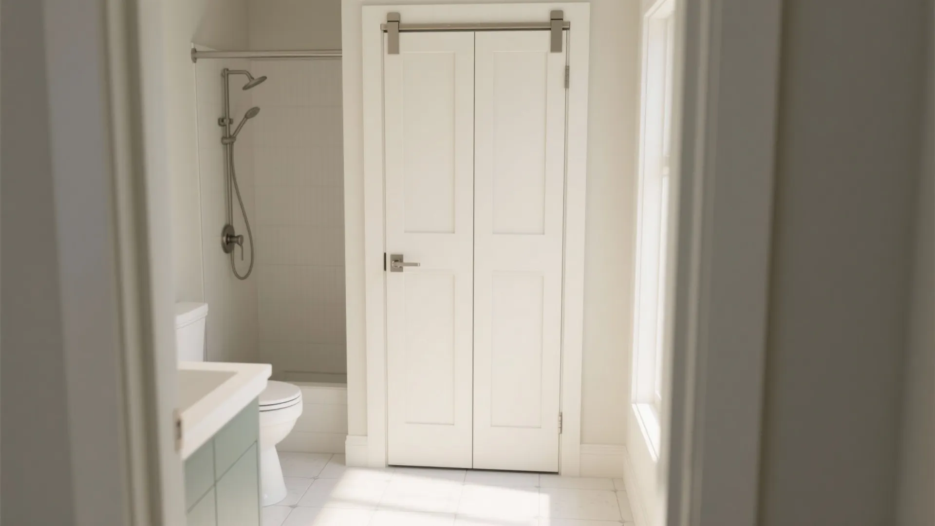 Compact Bifold Door with Magnetic Latch