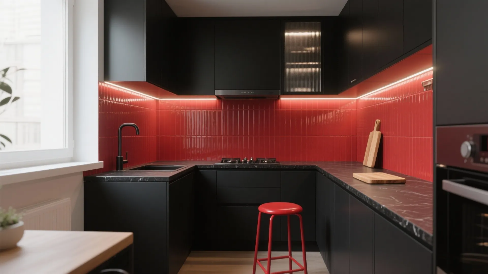 Small Black and Red Kitchen Design: Big Impact in Compact Spaces: Fast-Track Guide to Achieving Chic Style in One Minute
