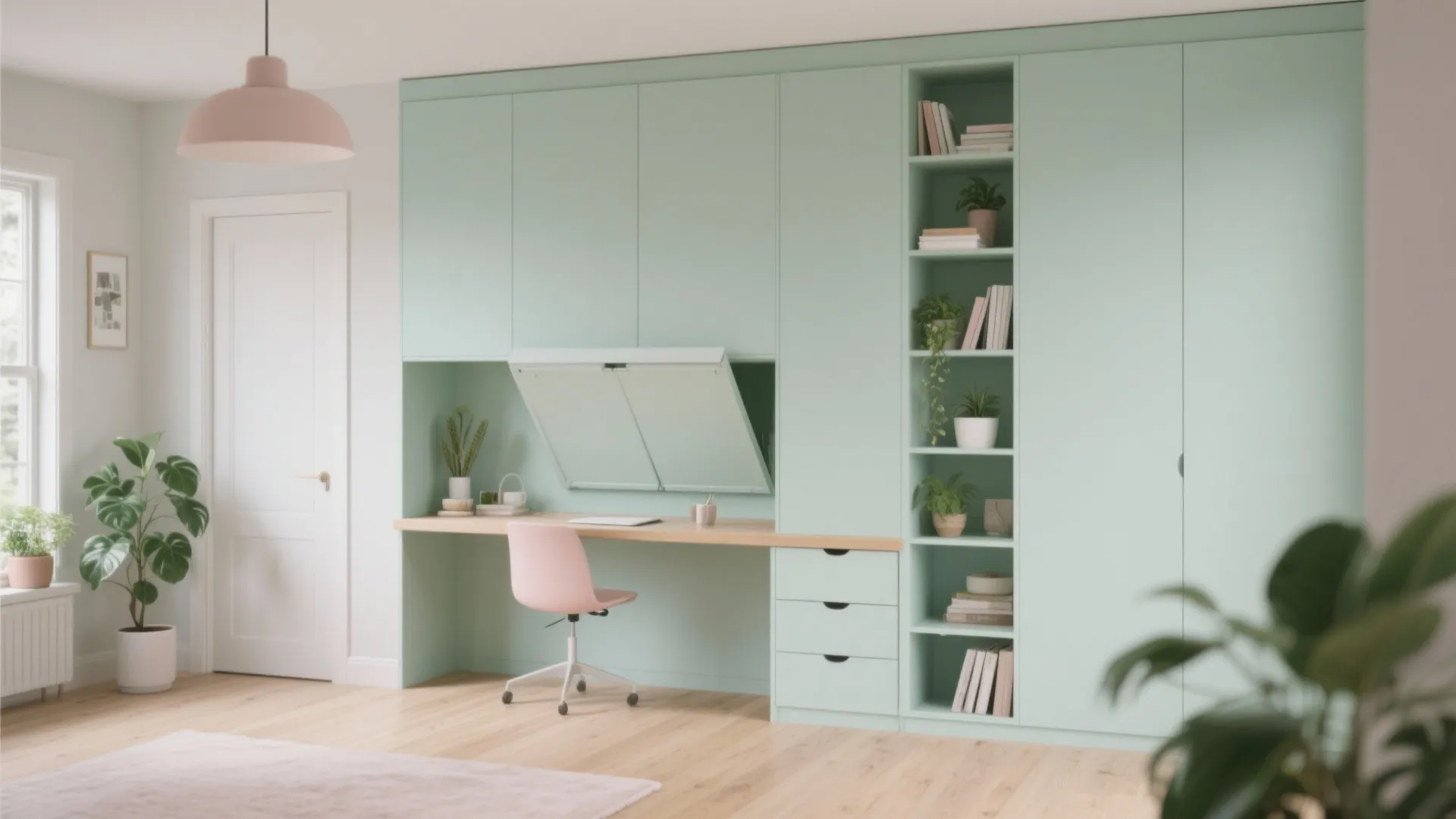 5. Compact Built-in Desk