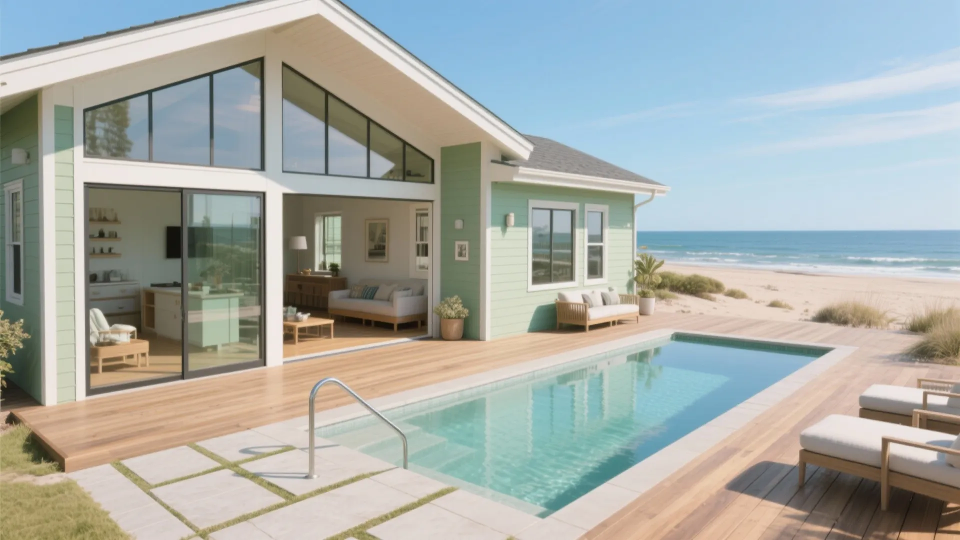 Small Beach House with Pool: Design Ideas for Modern Living: 1 Minute to Transform Your Beach House Dreams into Reality