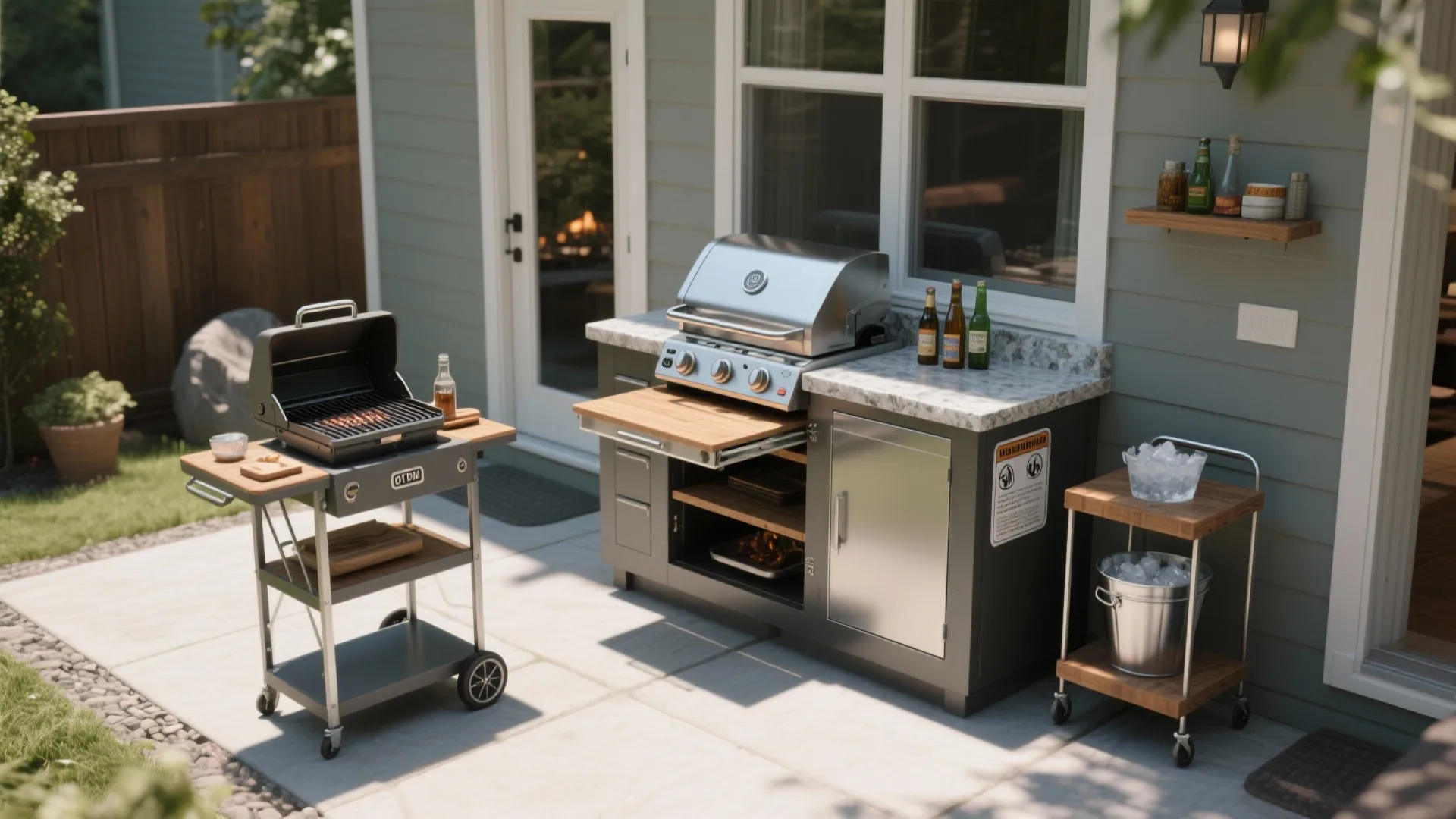 5. Compact cooking—mini grills and beverage nooks