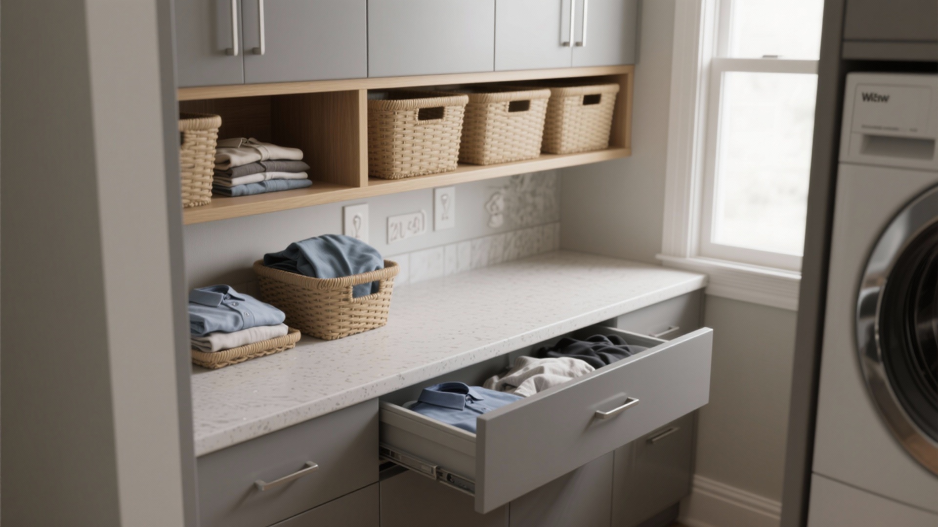 10 Laundry Folding Station Ideas for Small Spaces