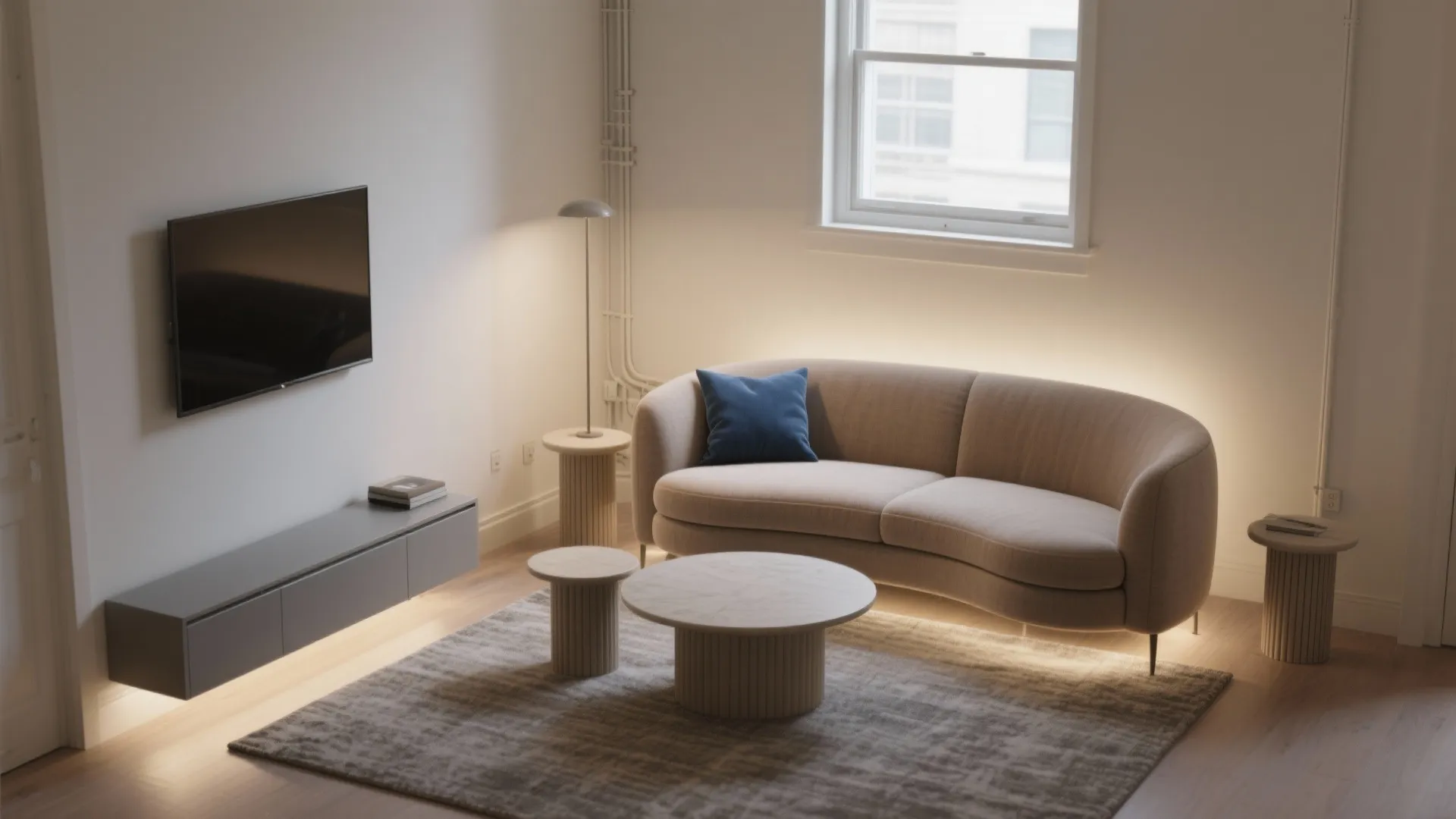 Curved Sofa for Small Space: Style Without Compromise: 1 Minute to Cozy Up Your Small Living Room With Sleek Curves