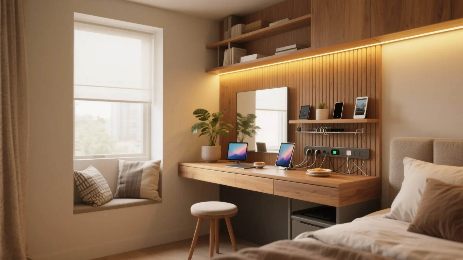 Bedroom Office Desk Ideas: 5 Small-Space Solutions: Practical, stylish desk setups to turn a bedroom corner into a productive workspace