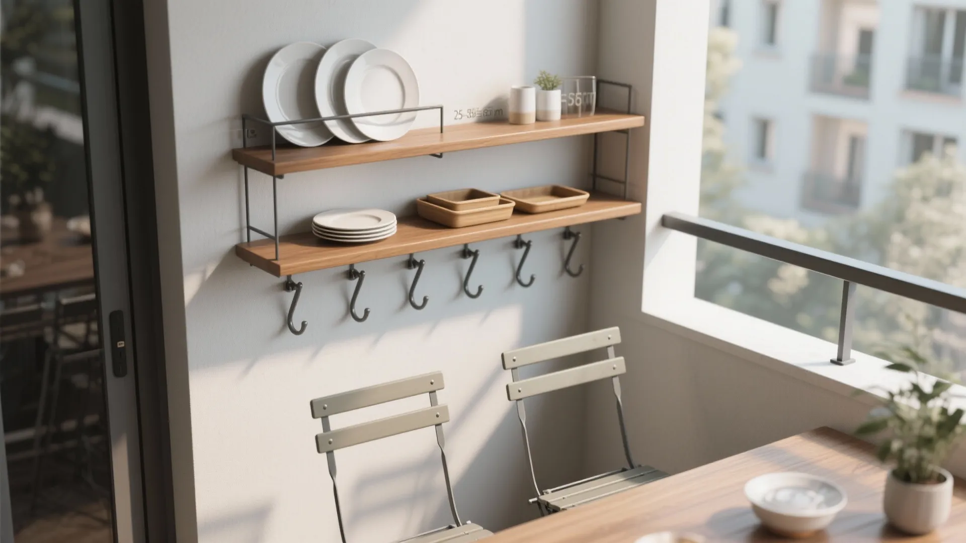 4) Compact Dining Niche with Folding Chairs