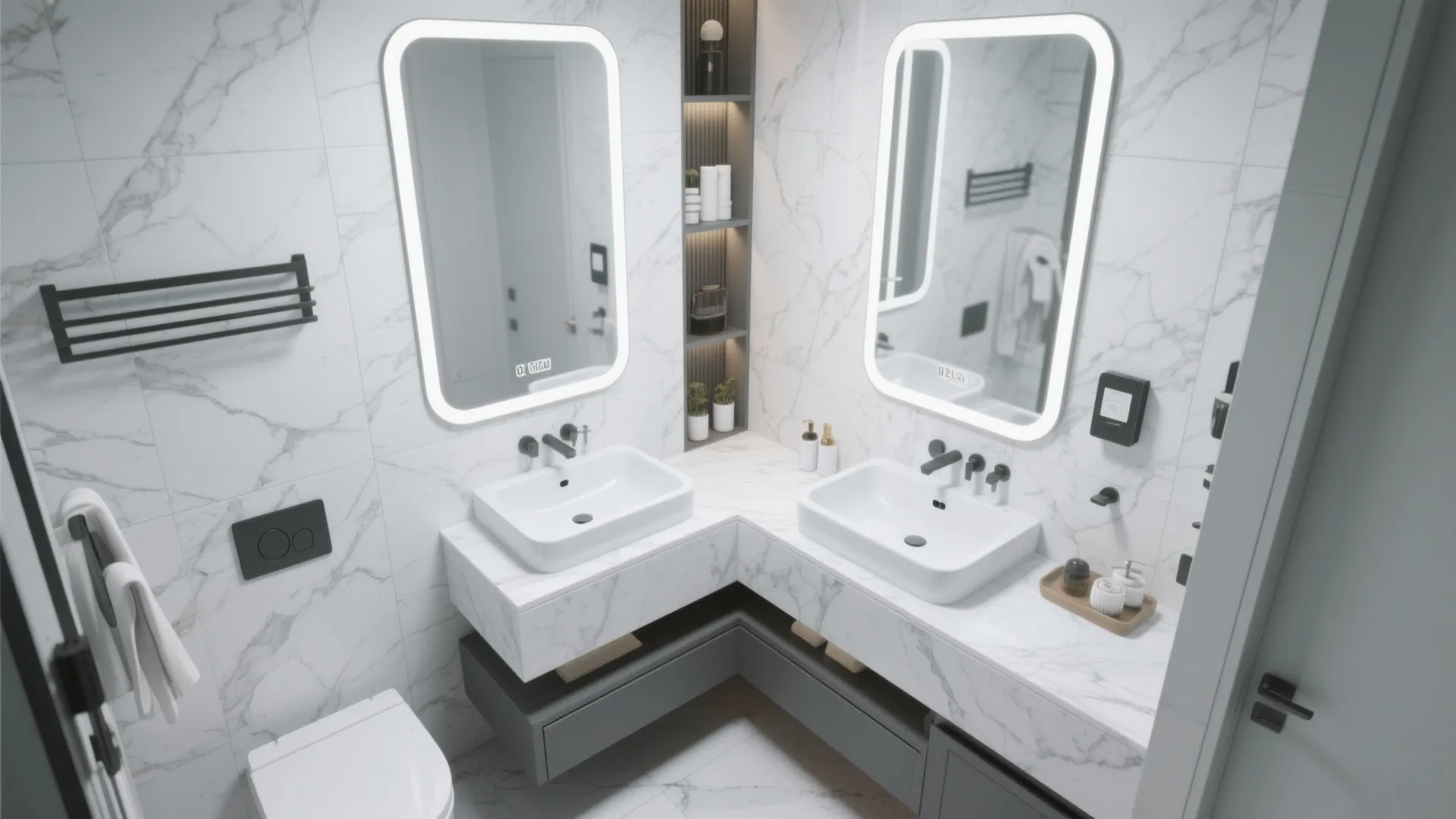 8. Compact Double Corner Sink