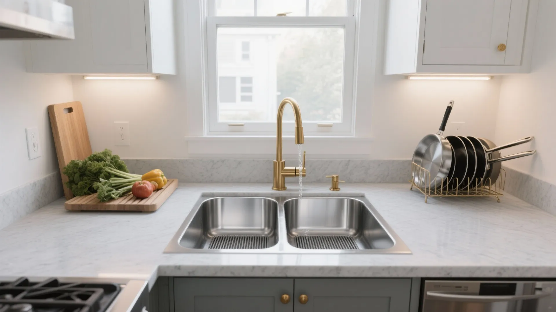 Double Bowl Kitchen Sink with Double Drainboard: Small Space Savior: 1 Minute to Discover How a Double Bowl Sink with Double Drainboard Simplifies Kitchen Life