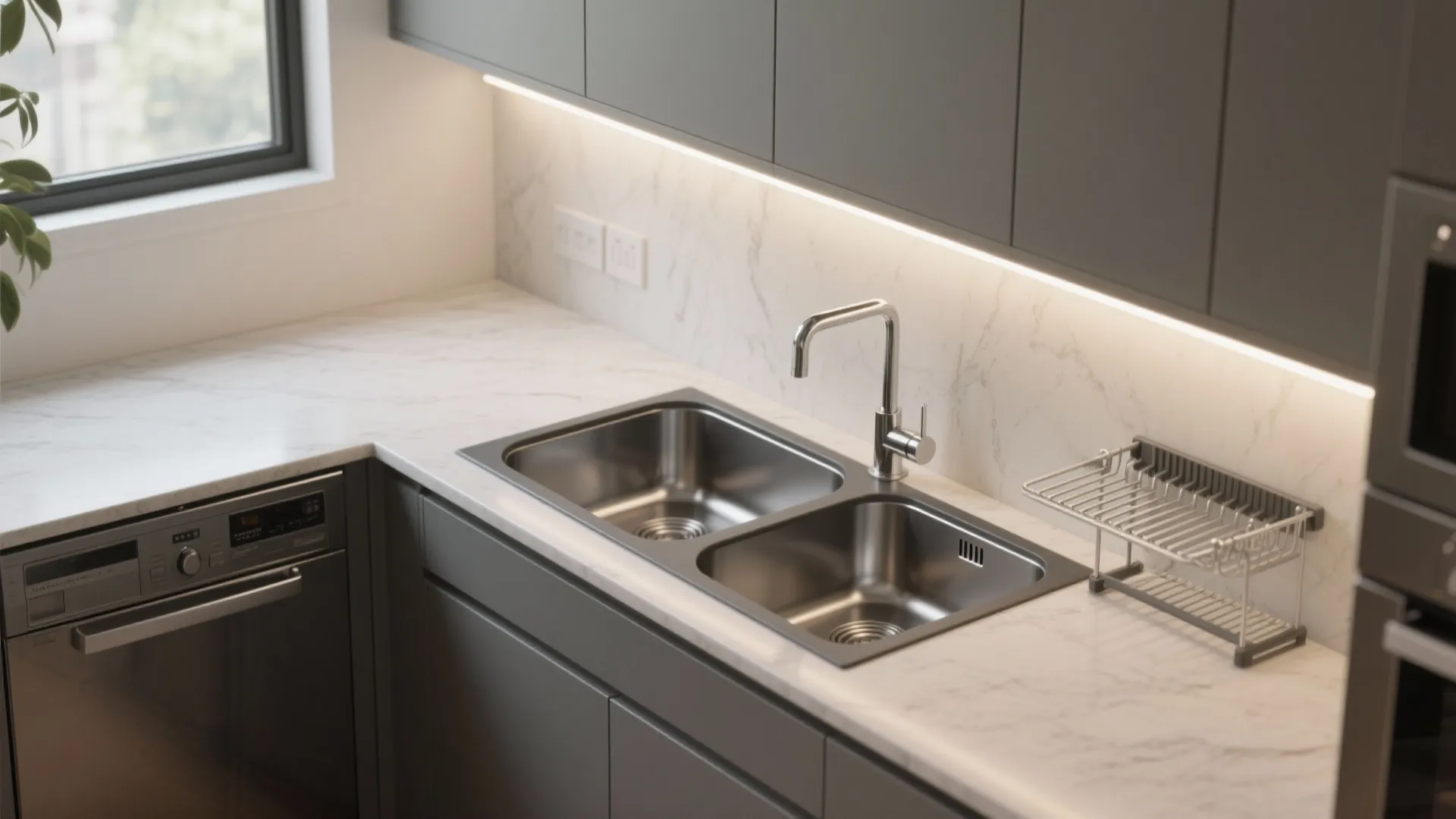 Small Double Sink for Kitchen: Maximize Space and Style: 1 Minute to a Spacious Kitchen—Smart Double Sink Solutions