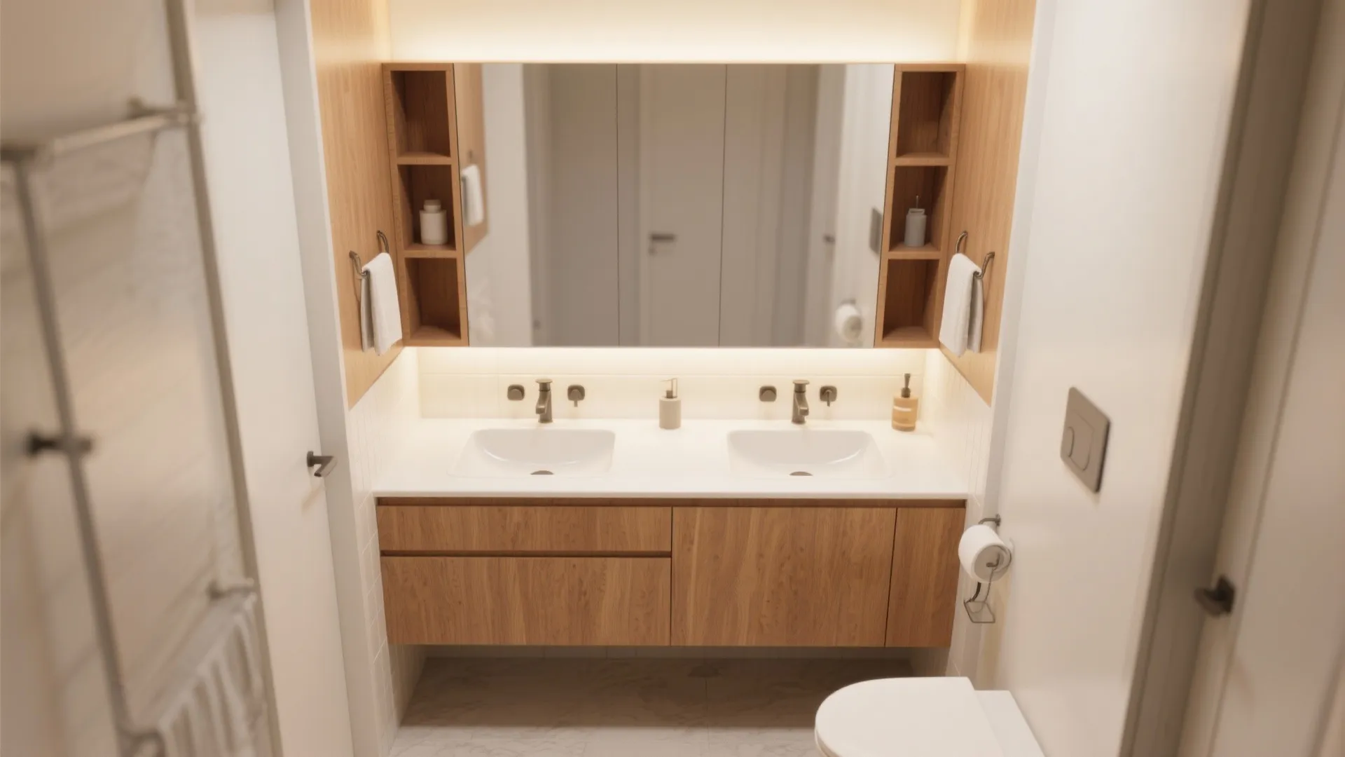 8. Compact Double Vanity