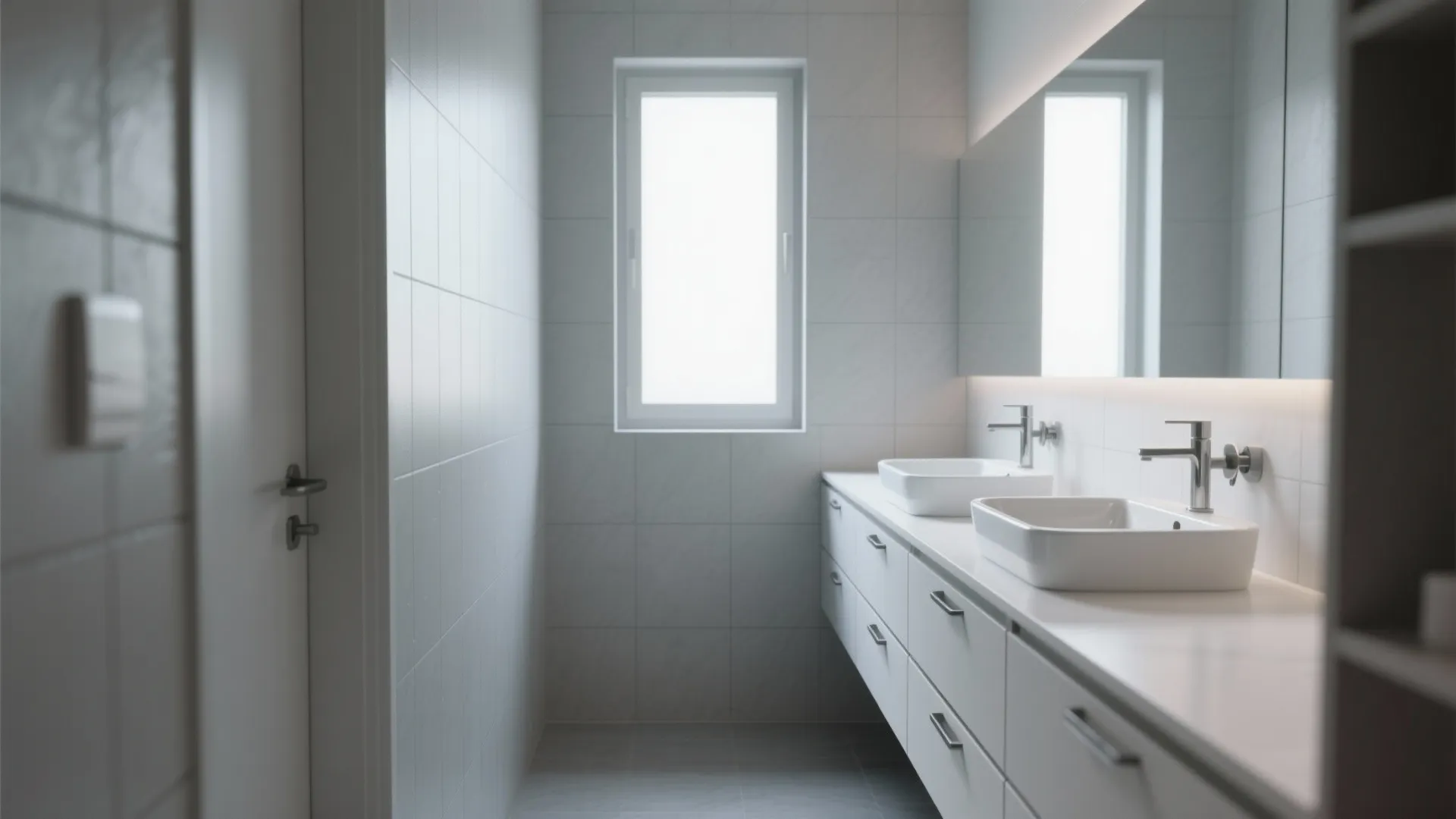 3. Compact Double Vanity for Narrow Bathrooms