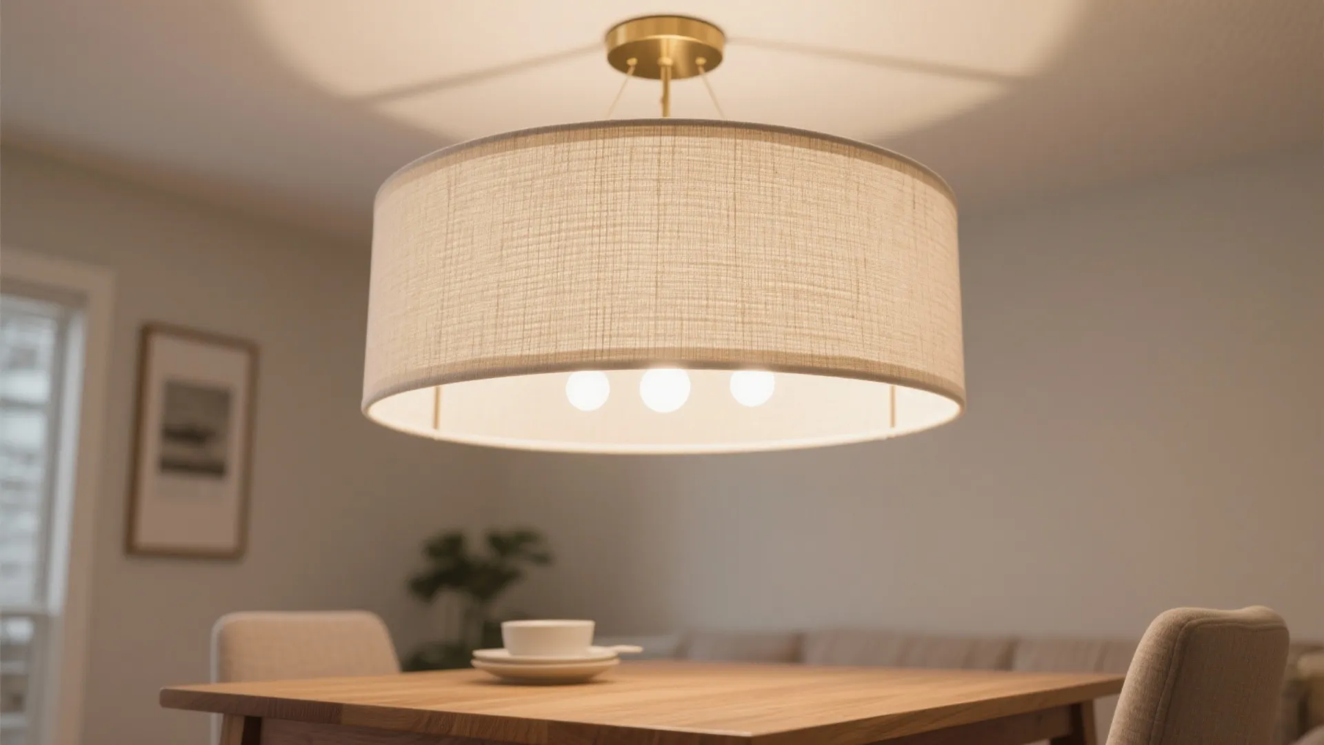 Lean, layered glow with compact drum shades