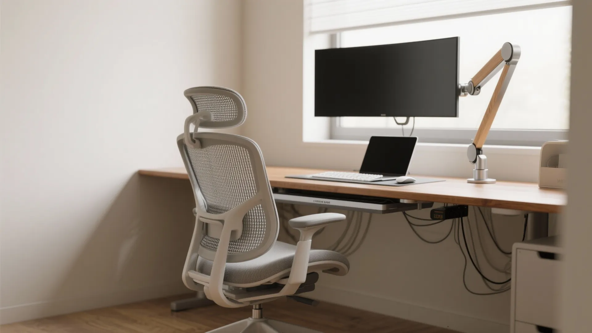 Compact Ergonomics: Chair, Screen, Breathing Room