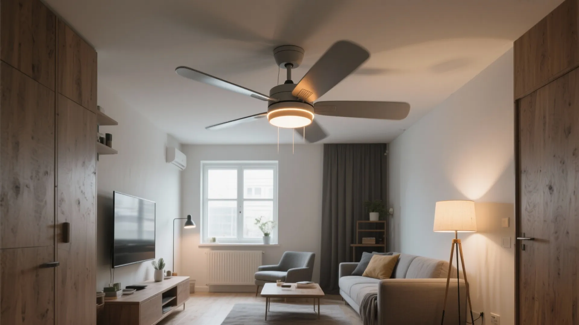 2. Compact Ceiling Fans with Integrated Light
