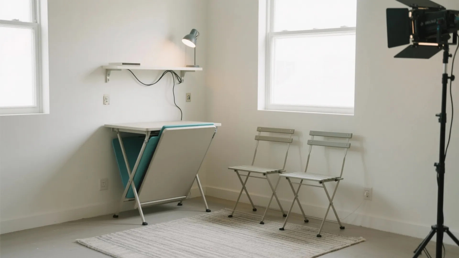 Small Folding Table and Chair: Smart Space Solutions: 1 Minute to Effortless Space-Saving Upgrades